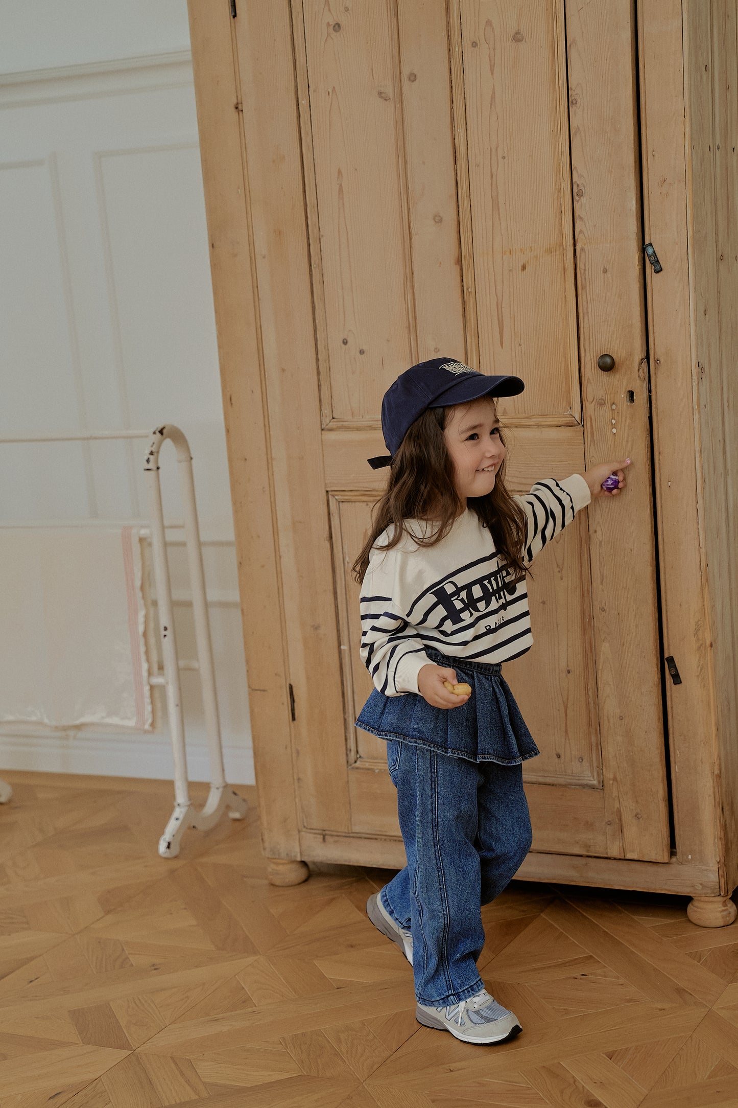 Denim Pleated Wrap