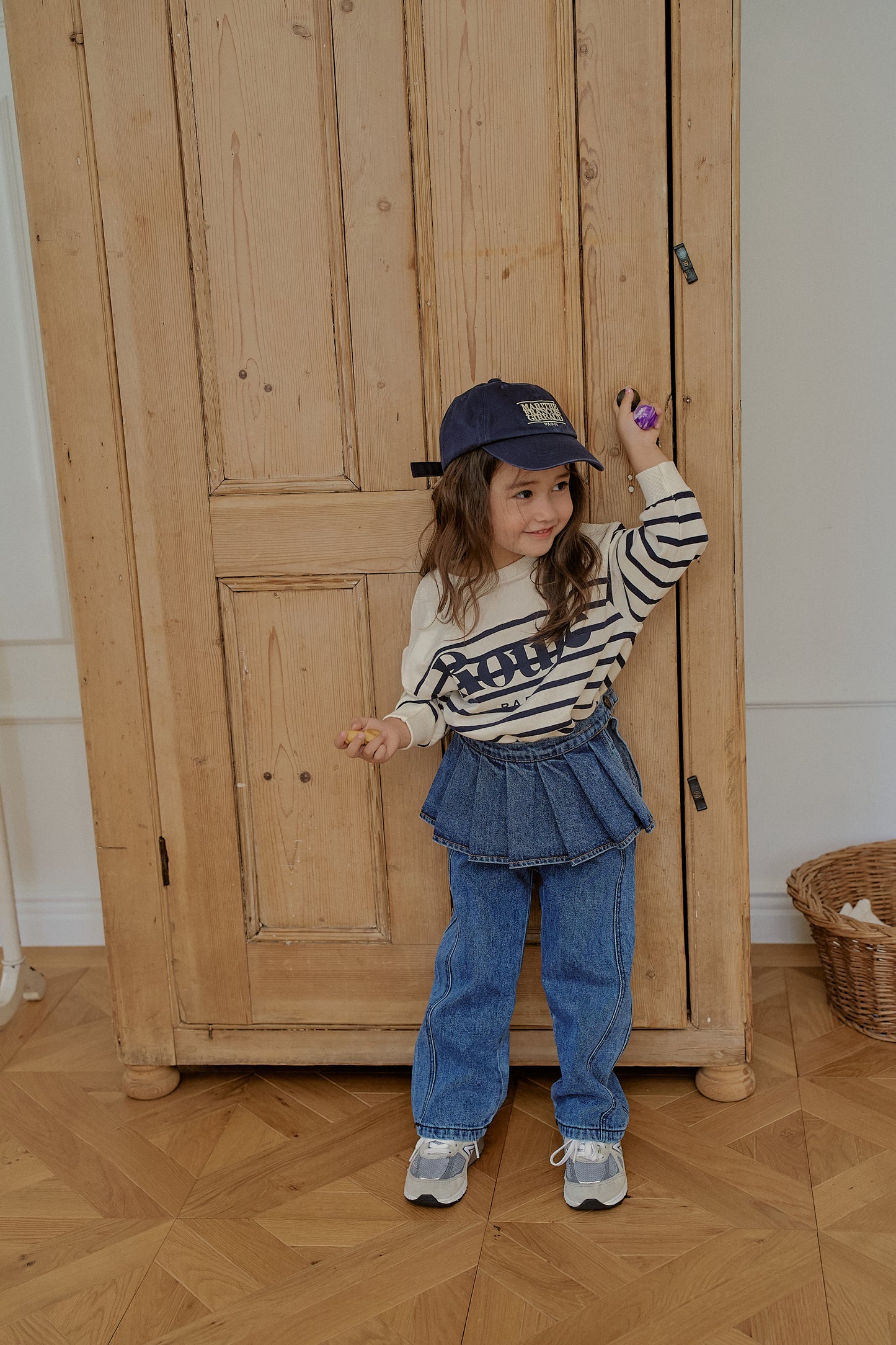 Denim Pleated Wrap