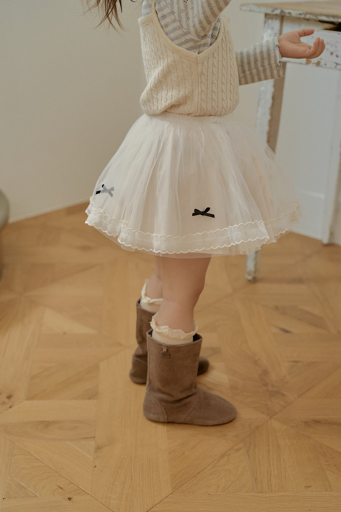 Ribbon Chiffon Skirt