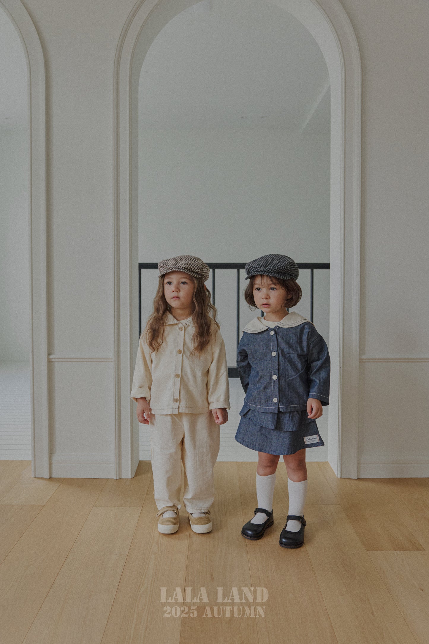Kids Gingham Flat Cap