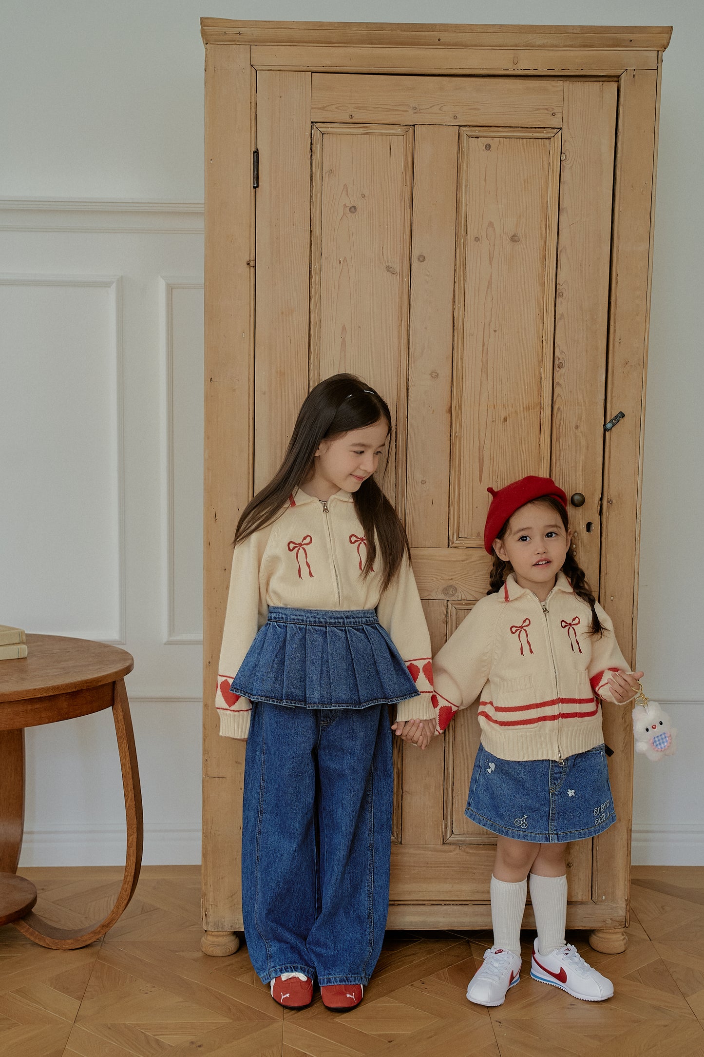 Denim Pleated Wrap
