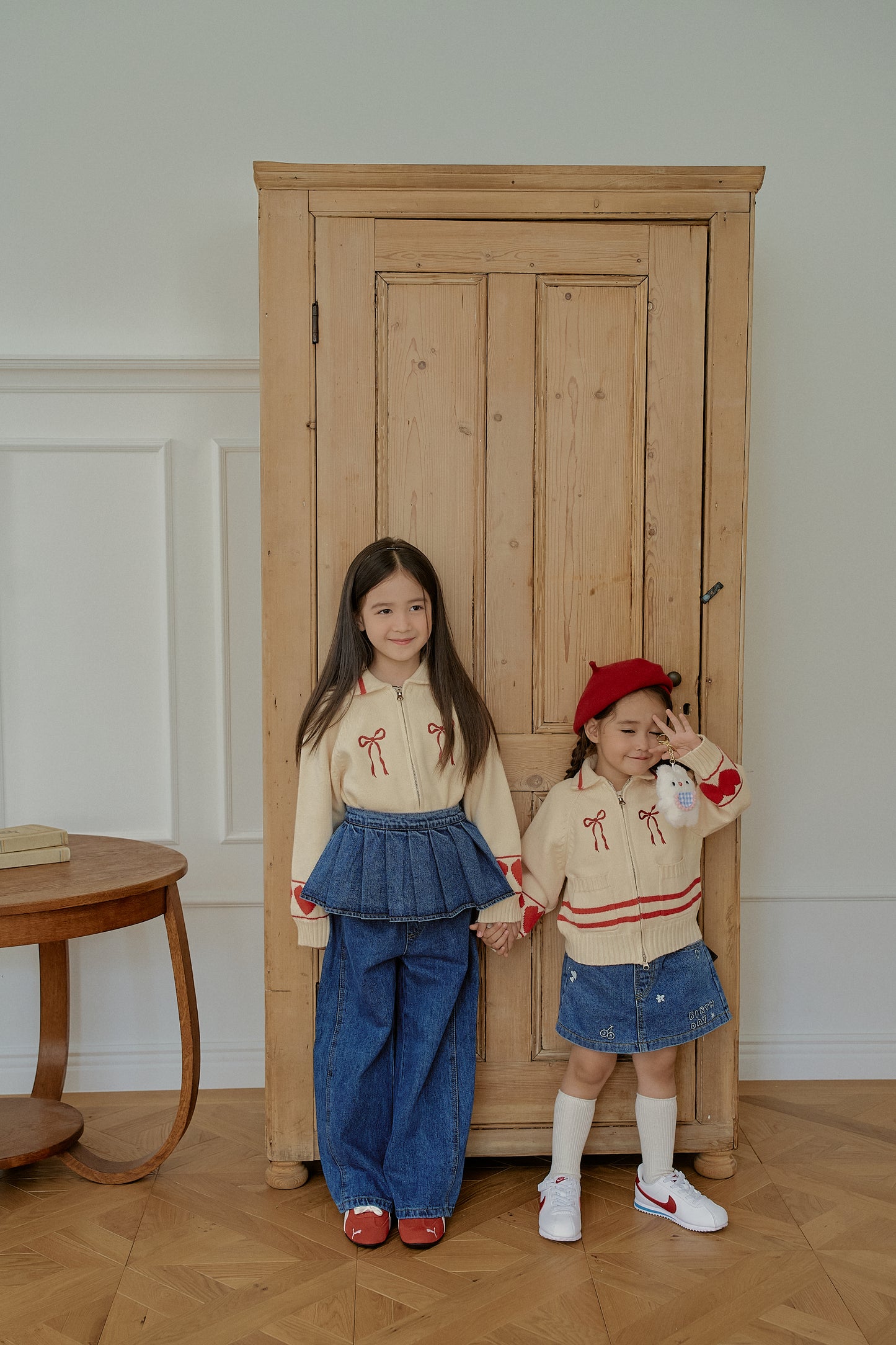 Heart Knit Zip-Up