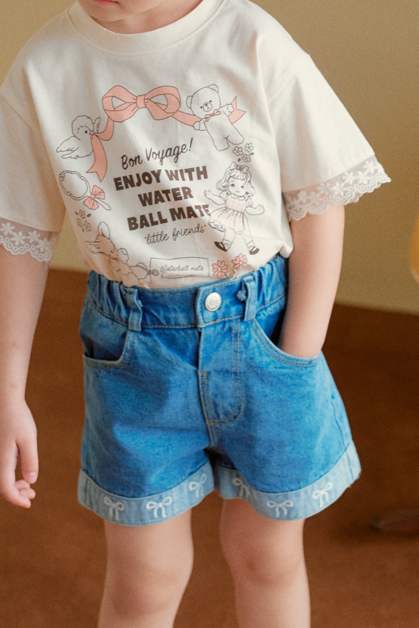 Roll Up Denim Shorts