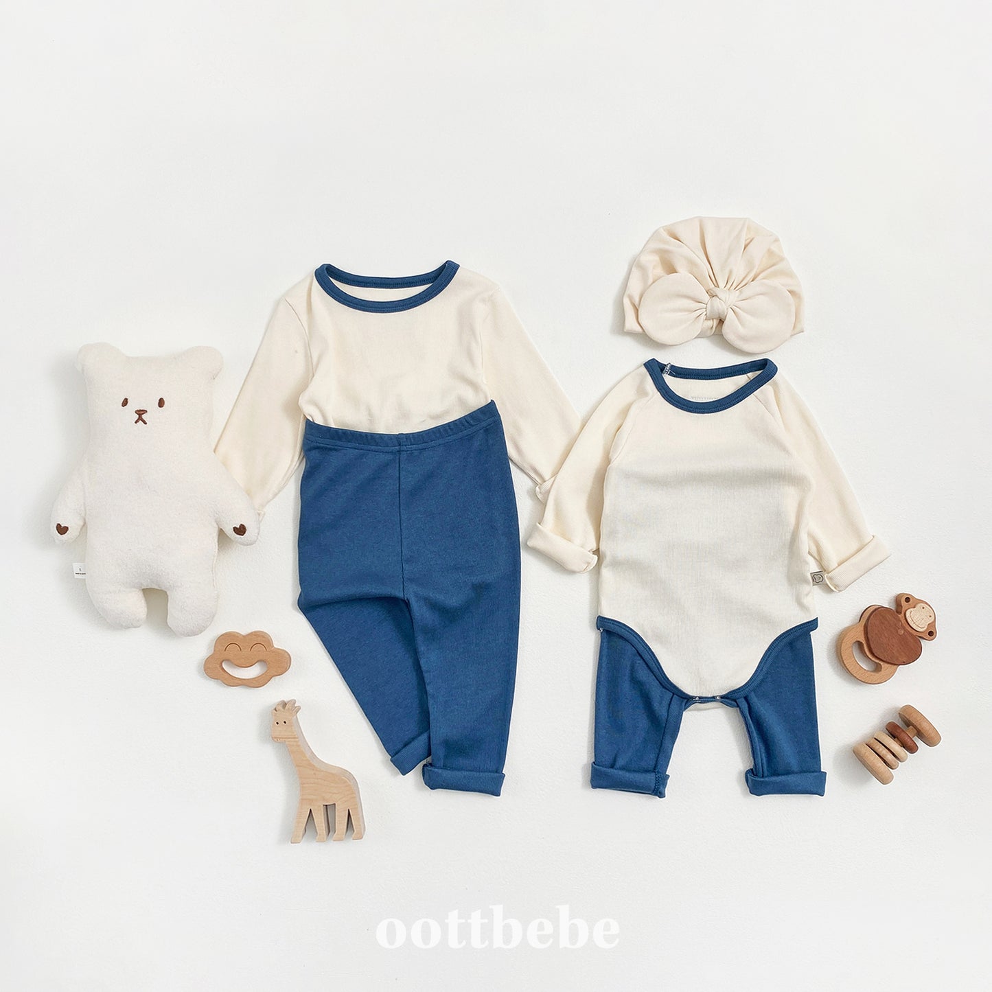 Pudding Modal Ribbed Bodysuit Set (with Leggings)