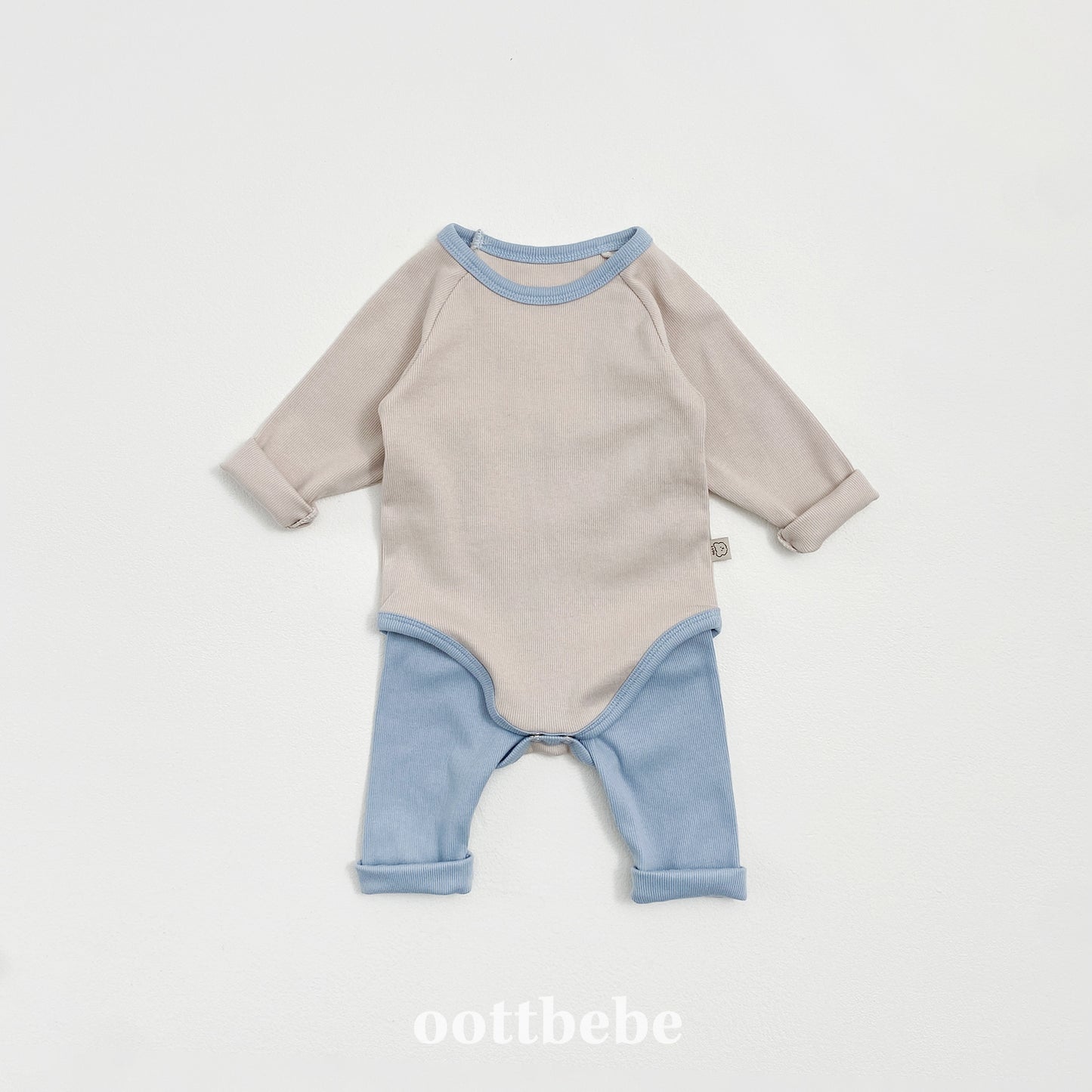 Pudding Modal Ribbed Bodysuit Set (with Leggings)