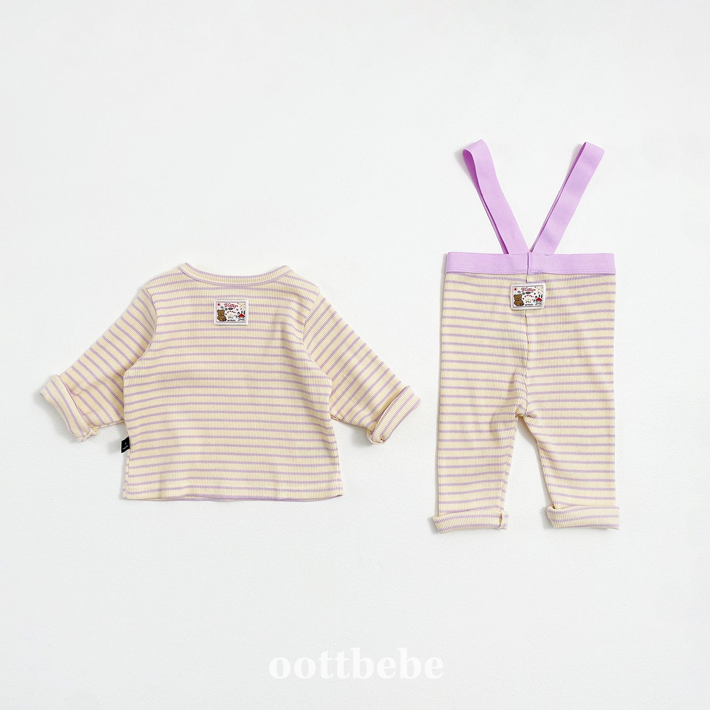 Baby Macaron Overall Set
