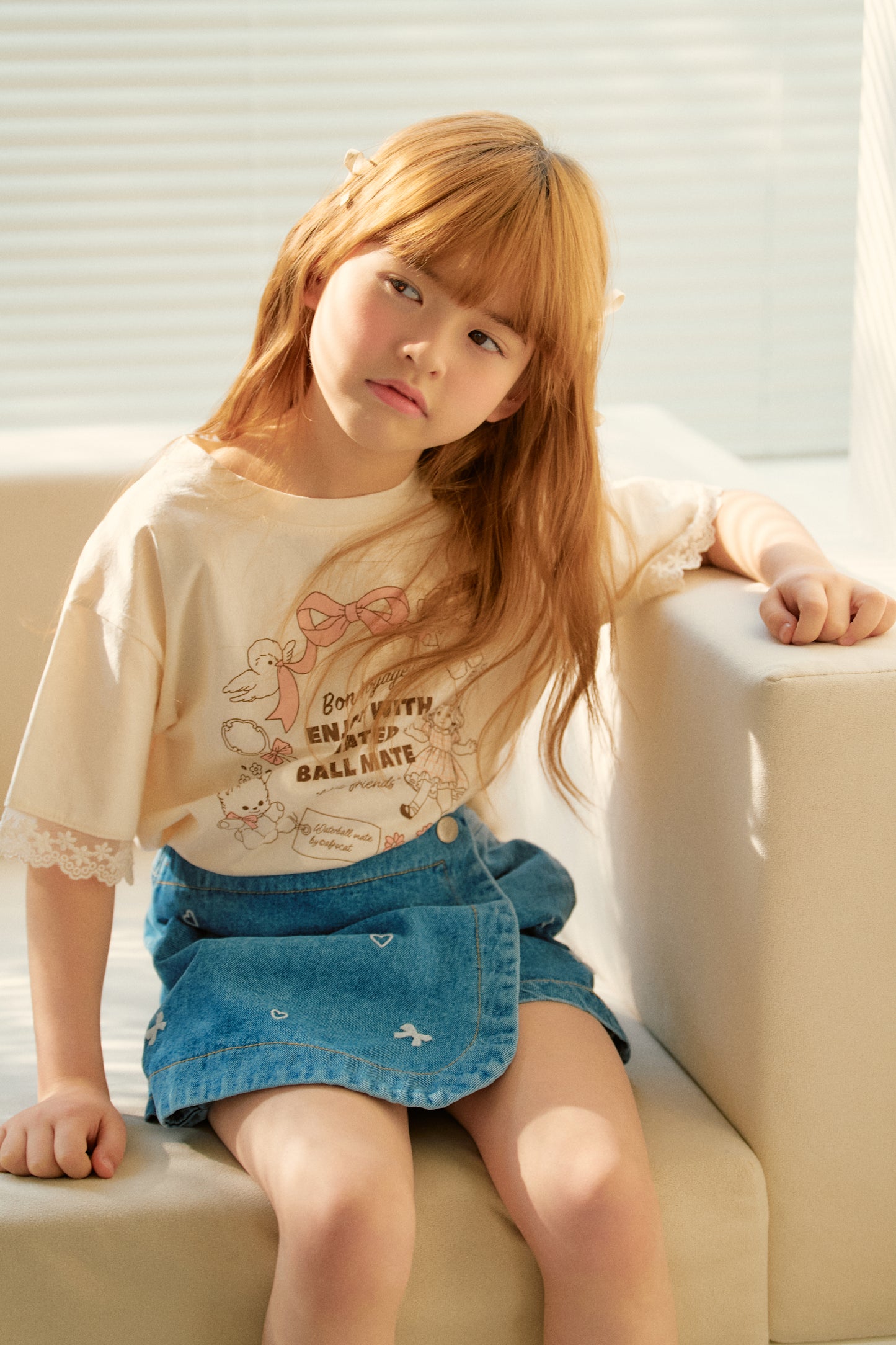 Wrap Denim Skirt Pants