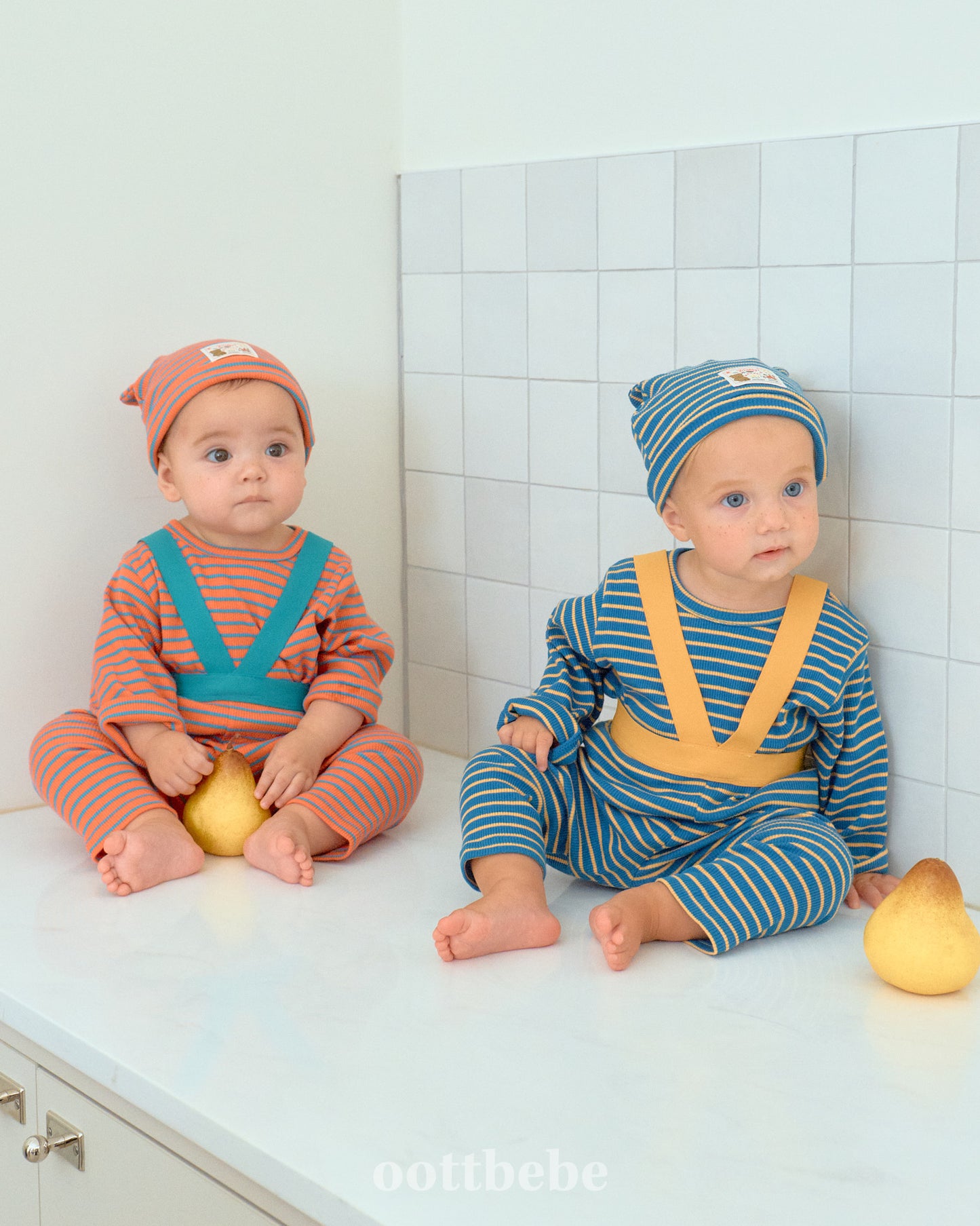 Baby Macaron Overall Set