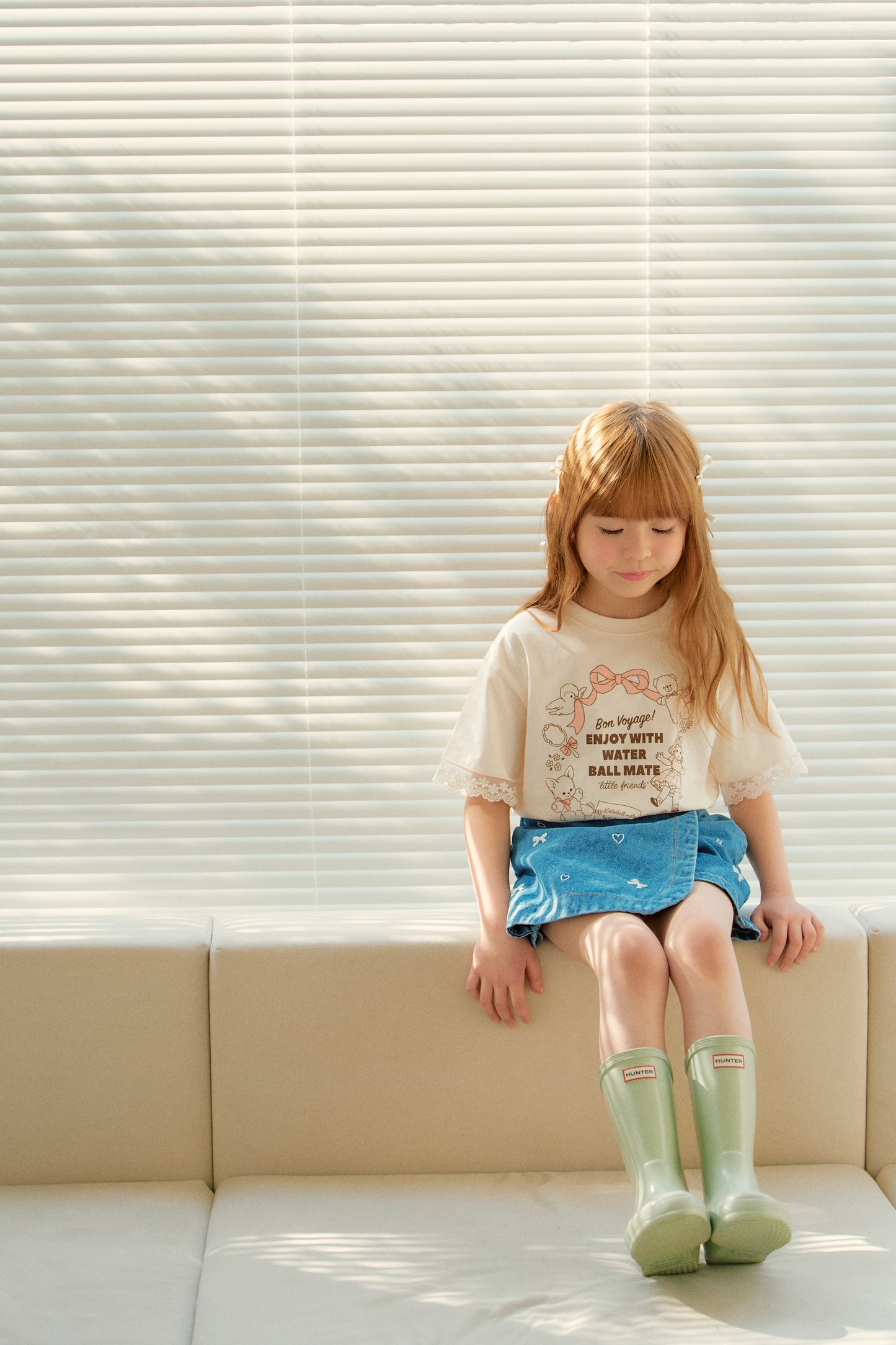 Wrap Denim Skirt Pants