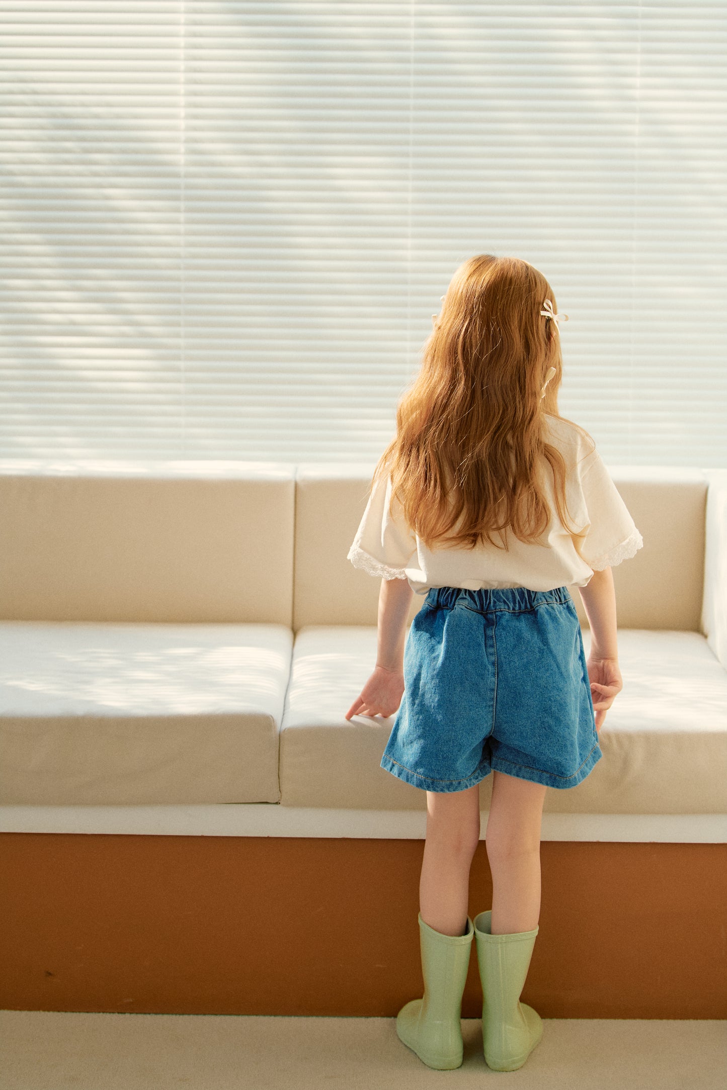 Wrap Denim Skirt Pants