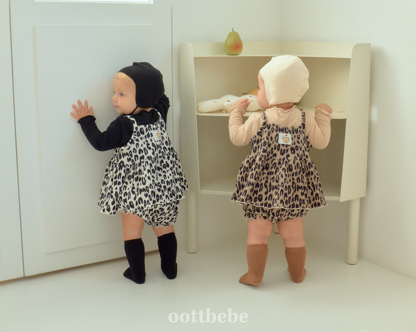 Baby Leopard Pleated Bloomer Set (Sibling Matching Outfit)