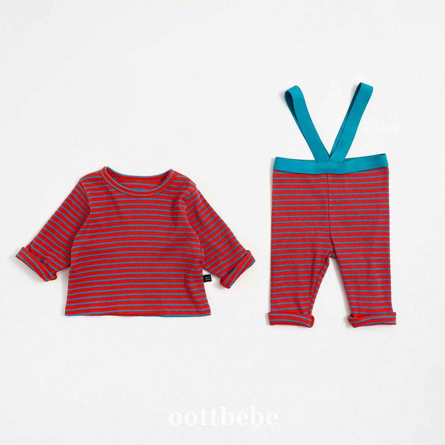 Baby Macaron Overall Set