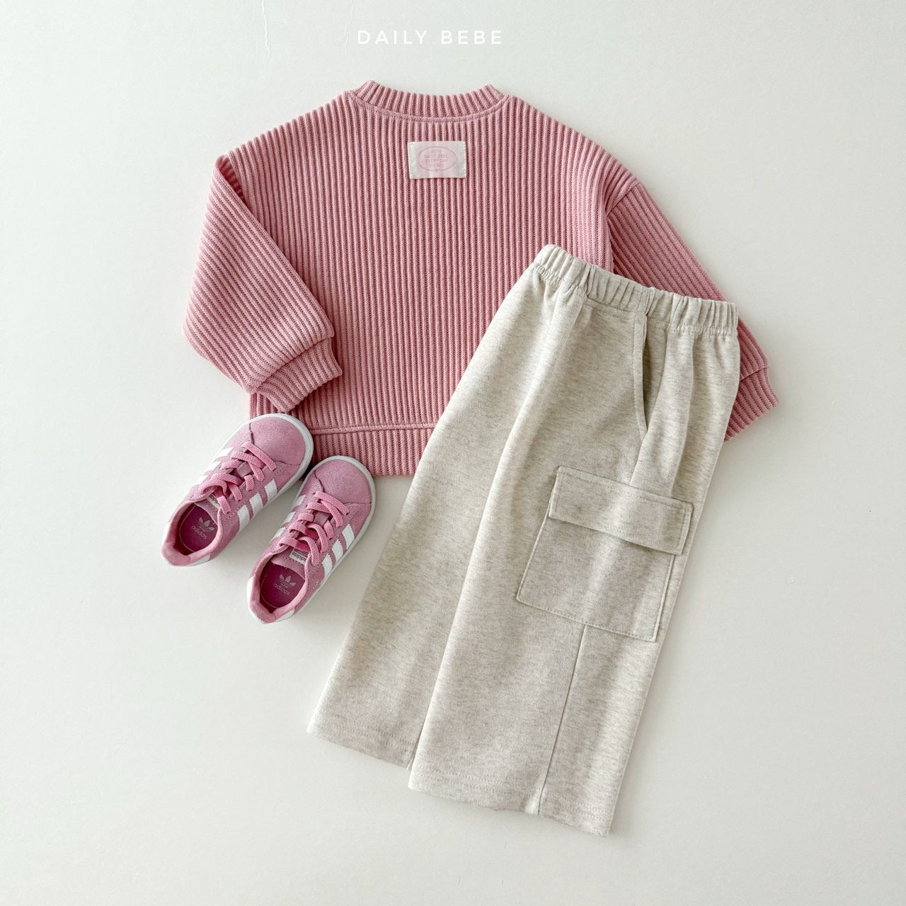 Ribbed Knit Sweatshirt