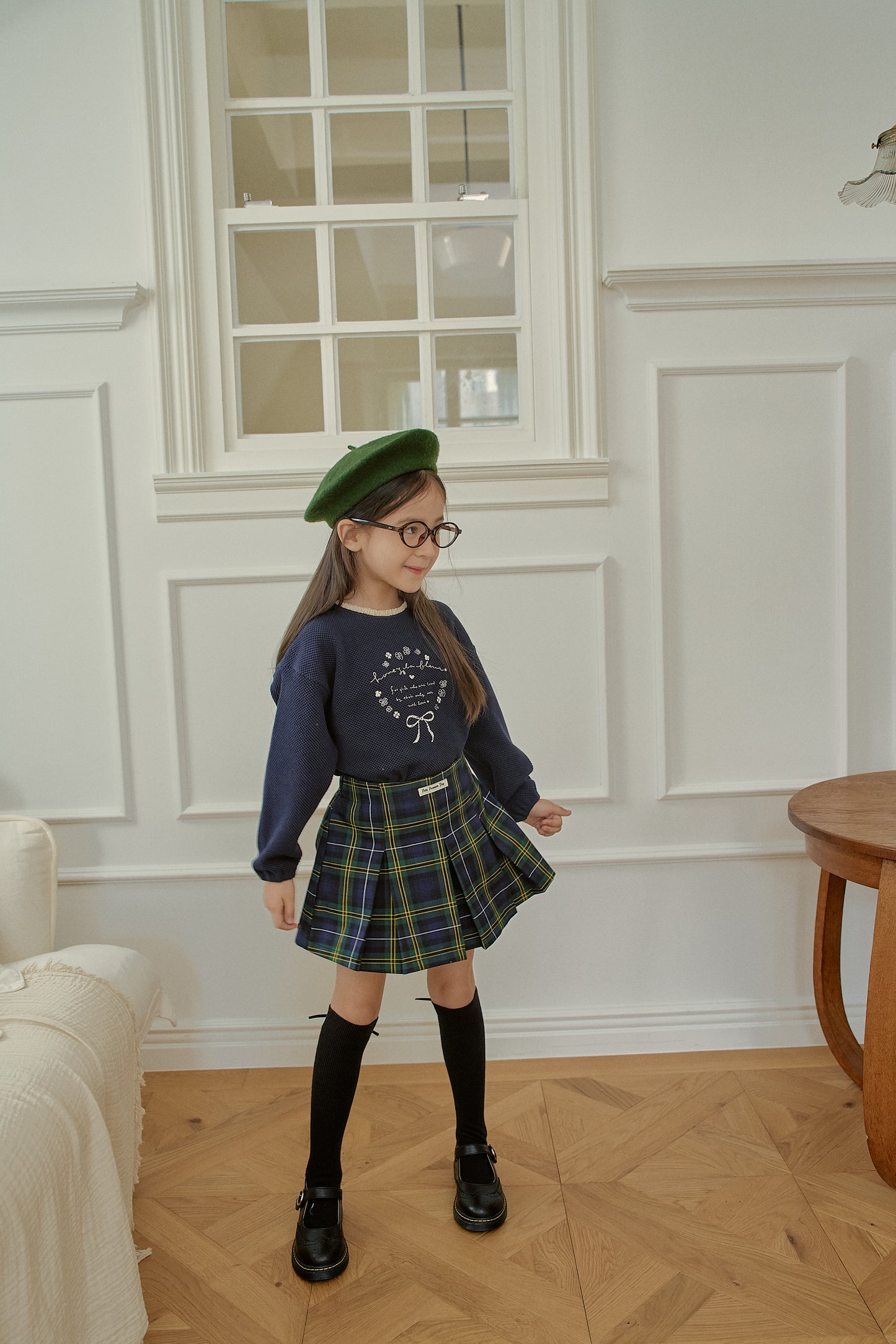 Plaid Pleated Skirt