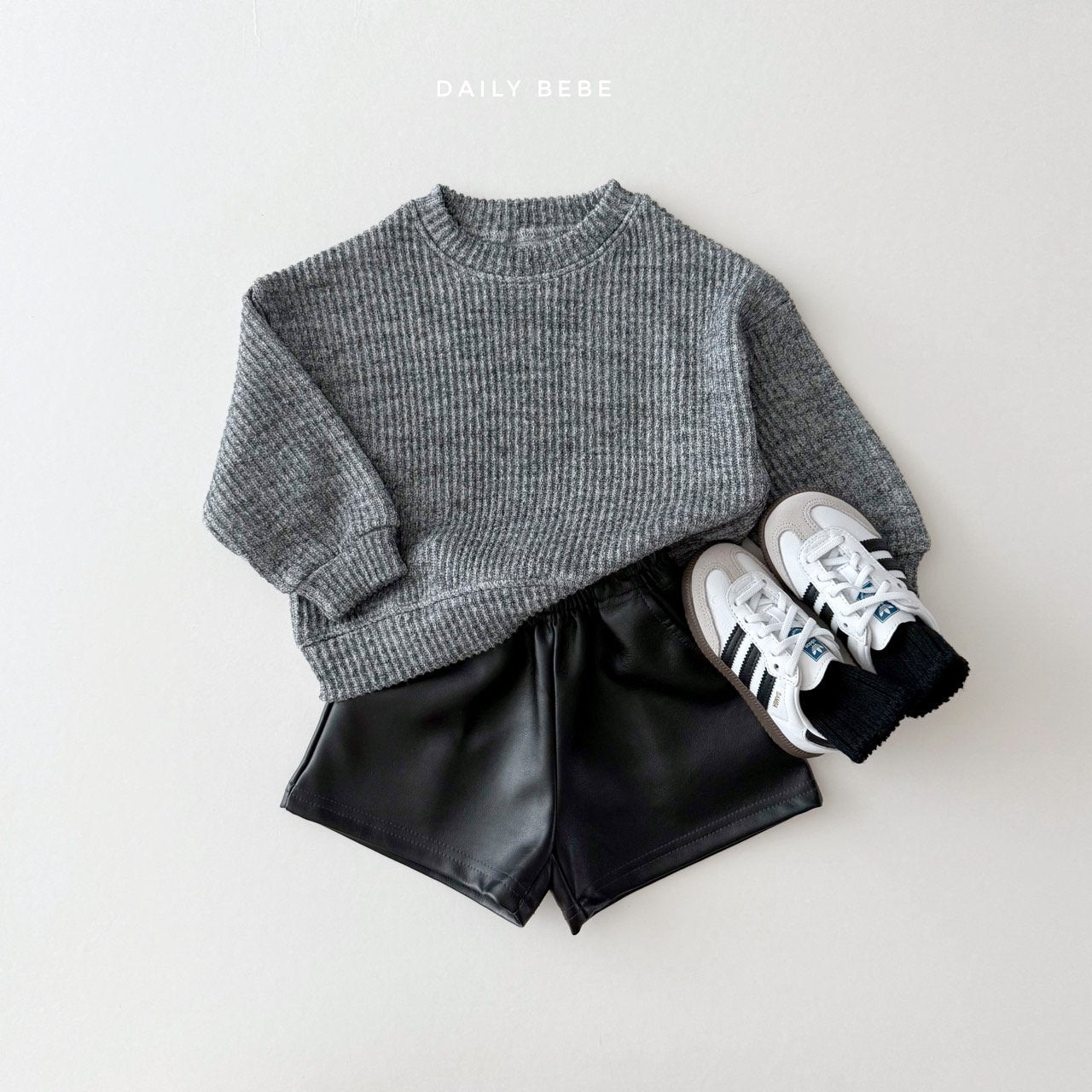 Ribbed Knit Sweatshirt