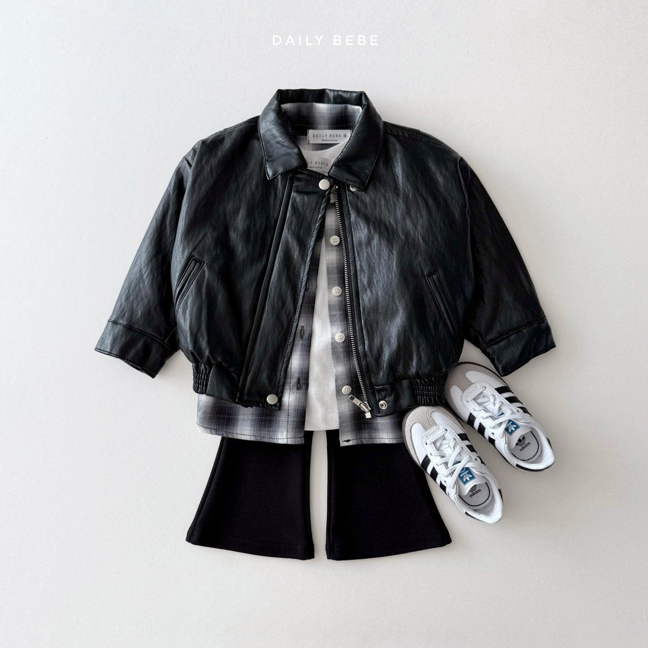 Faux Leather Bomber Jacket