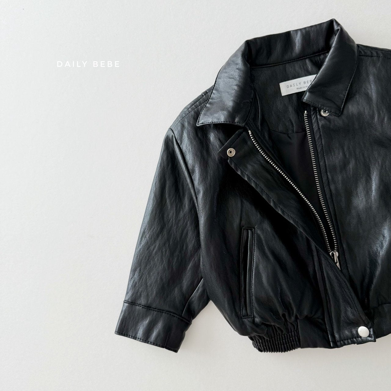 Faux Leather Bomber Jacket