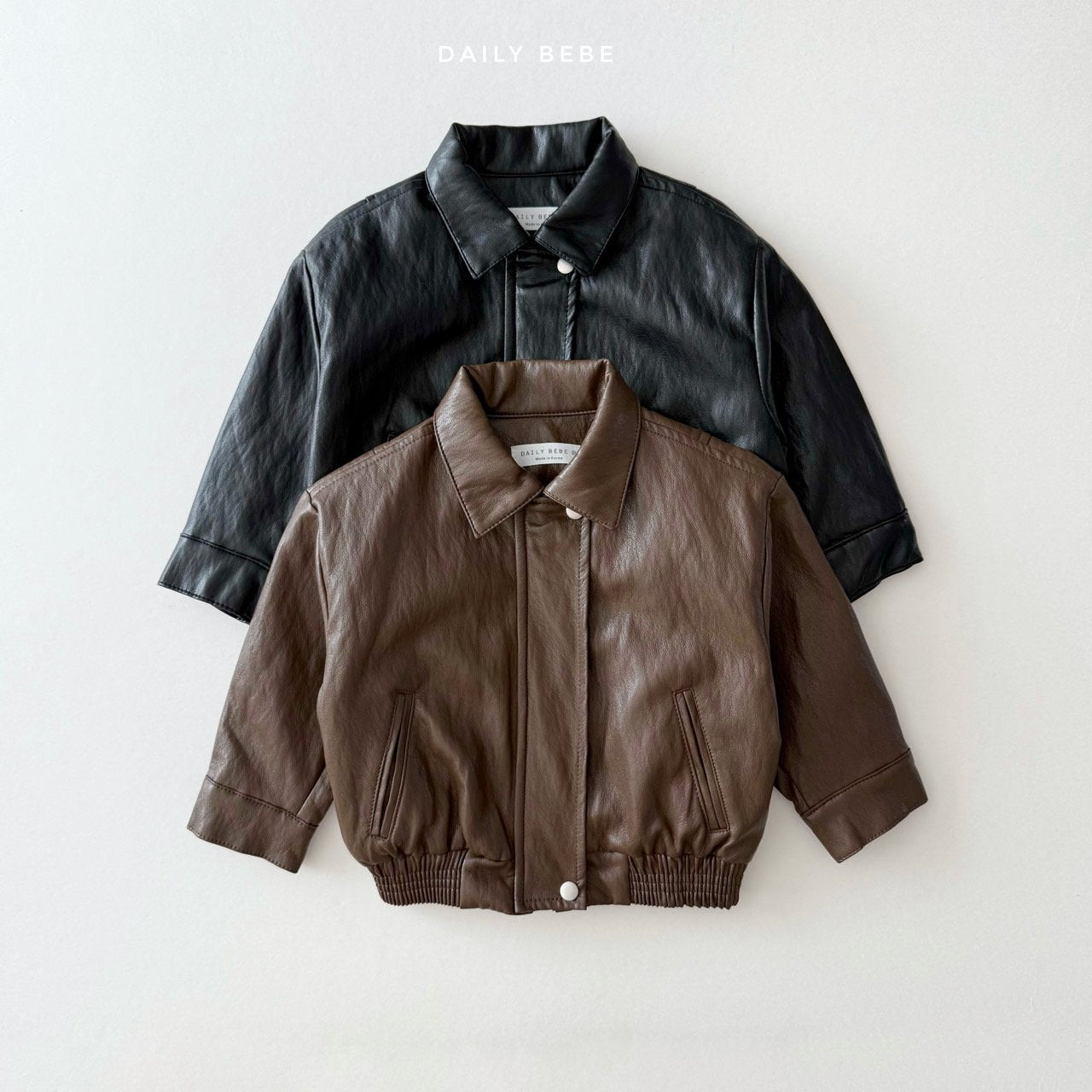 Faux Leather Bomber Jacket