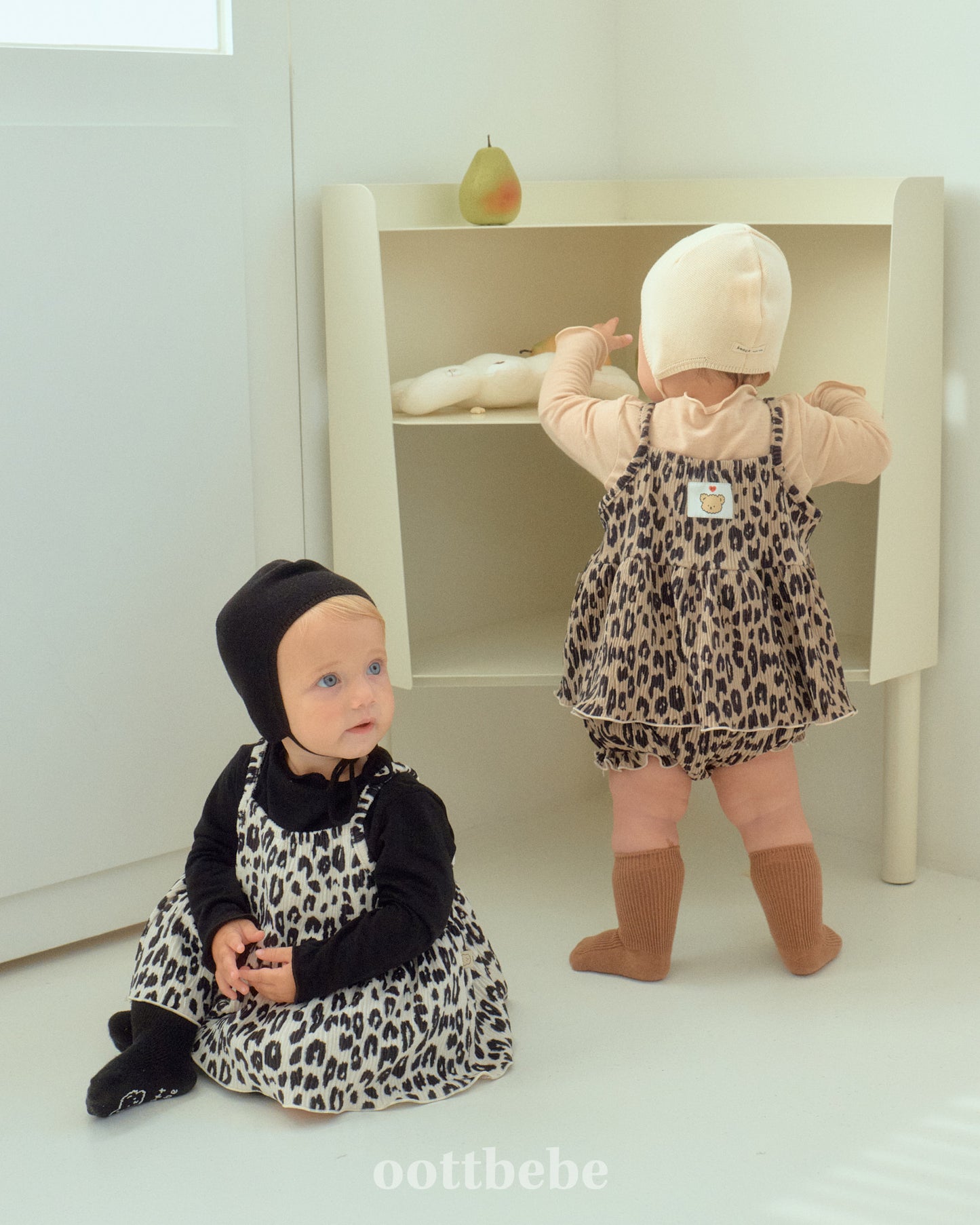 Baby Leopard Pleated Bloomer Set (Sibling Matching Outfit)