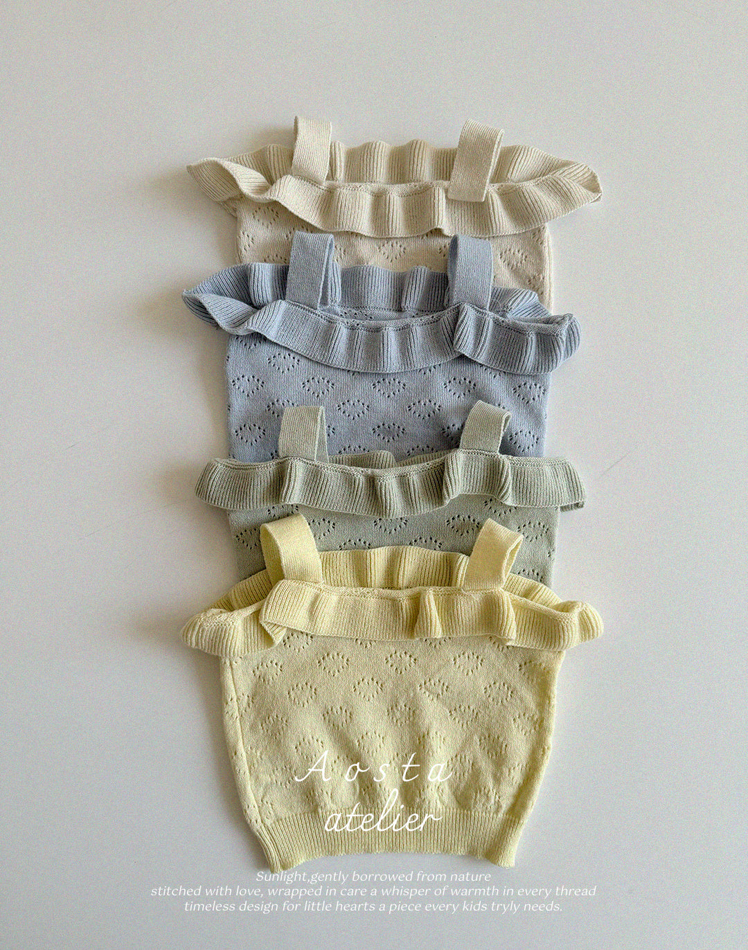 Spring Knit Ruffle Blouse