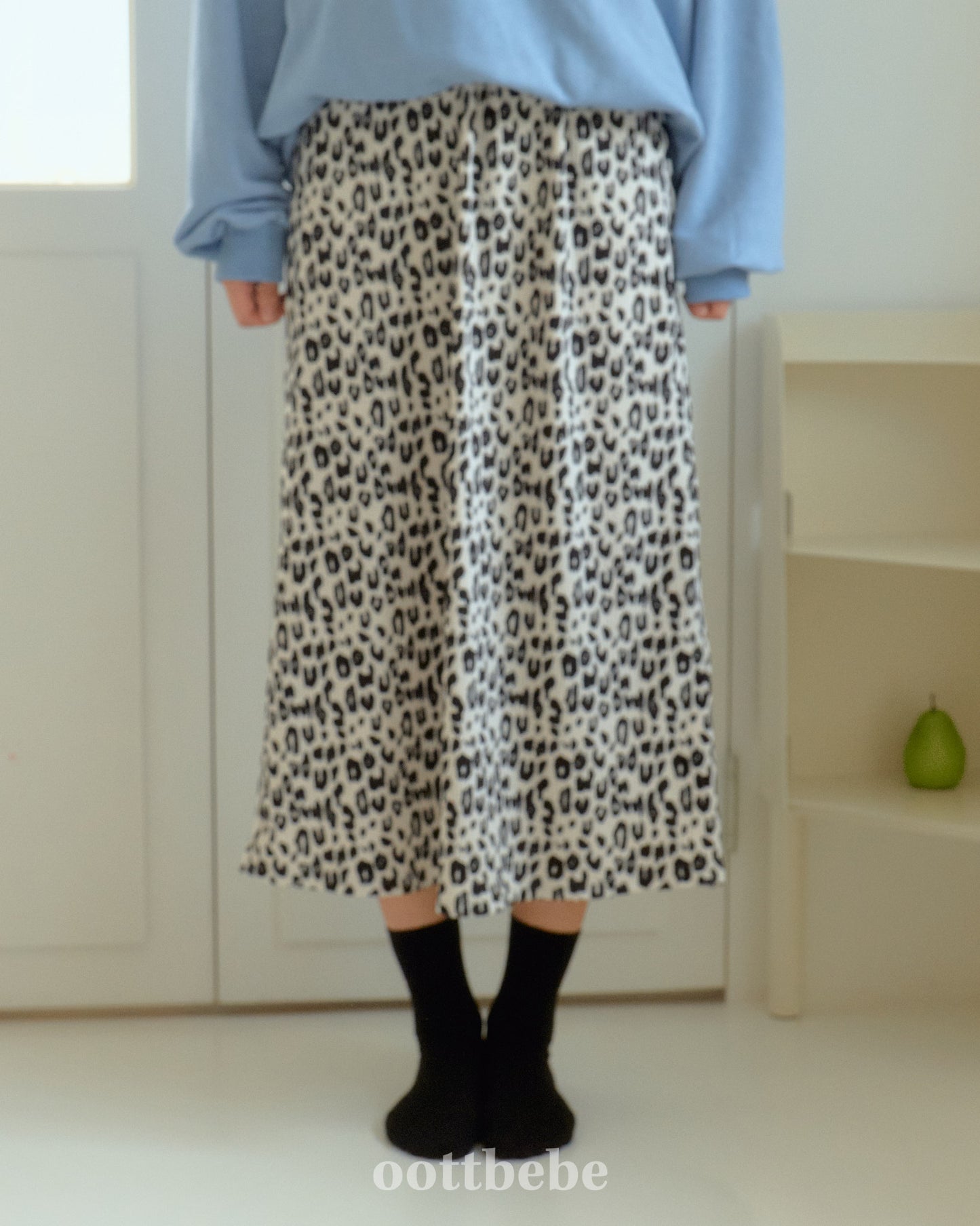 Mom Leopard Pleated Skirt (mommy & Me Matching Outfit)