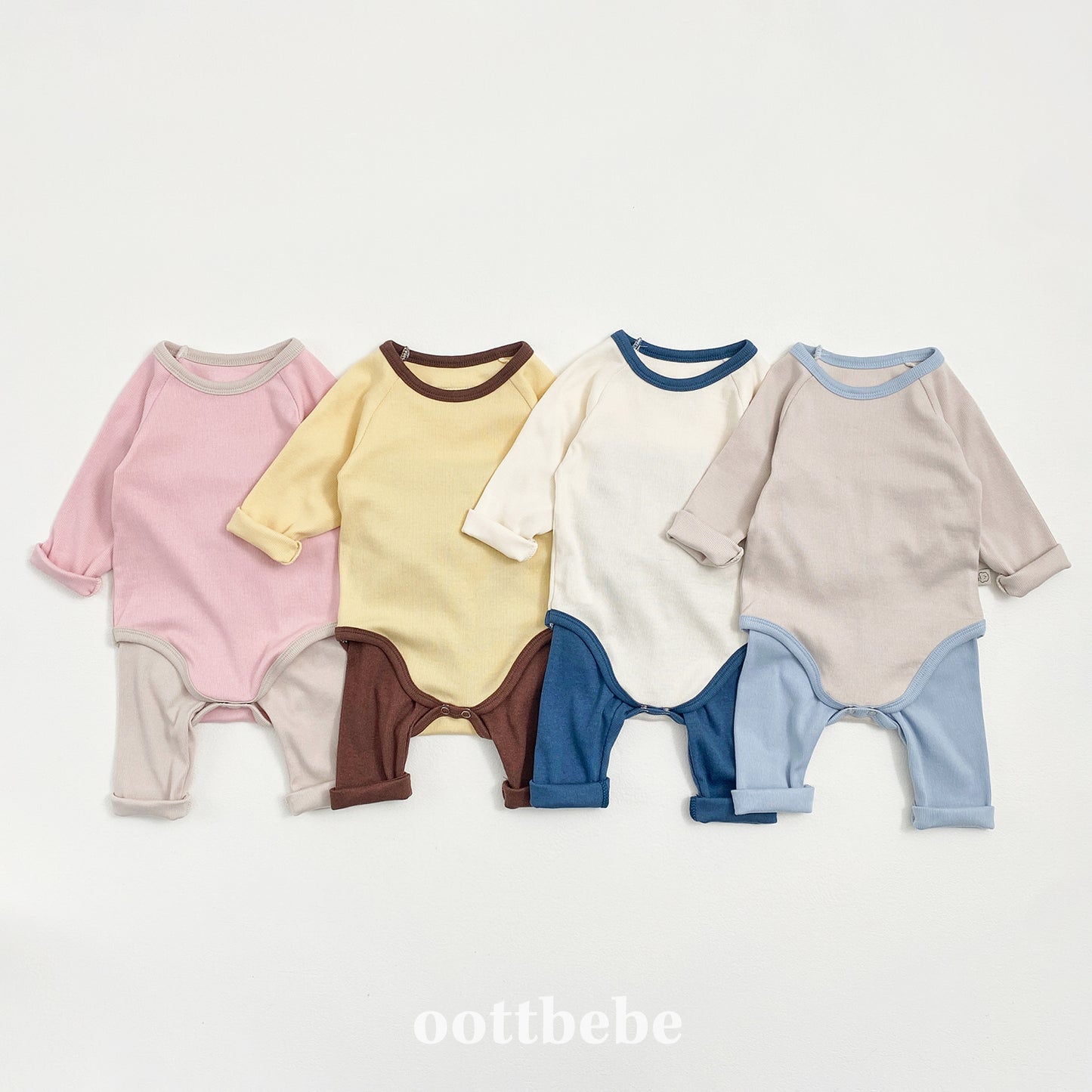 Pudding Modal Ribbed Bodysuit Set (with Leggings)