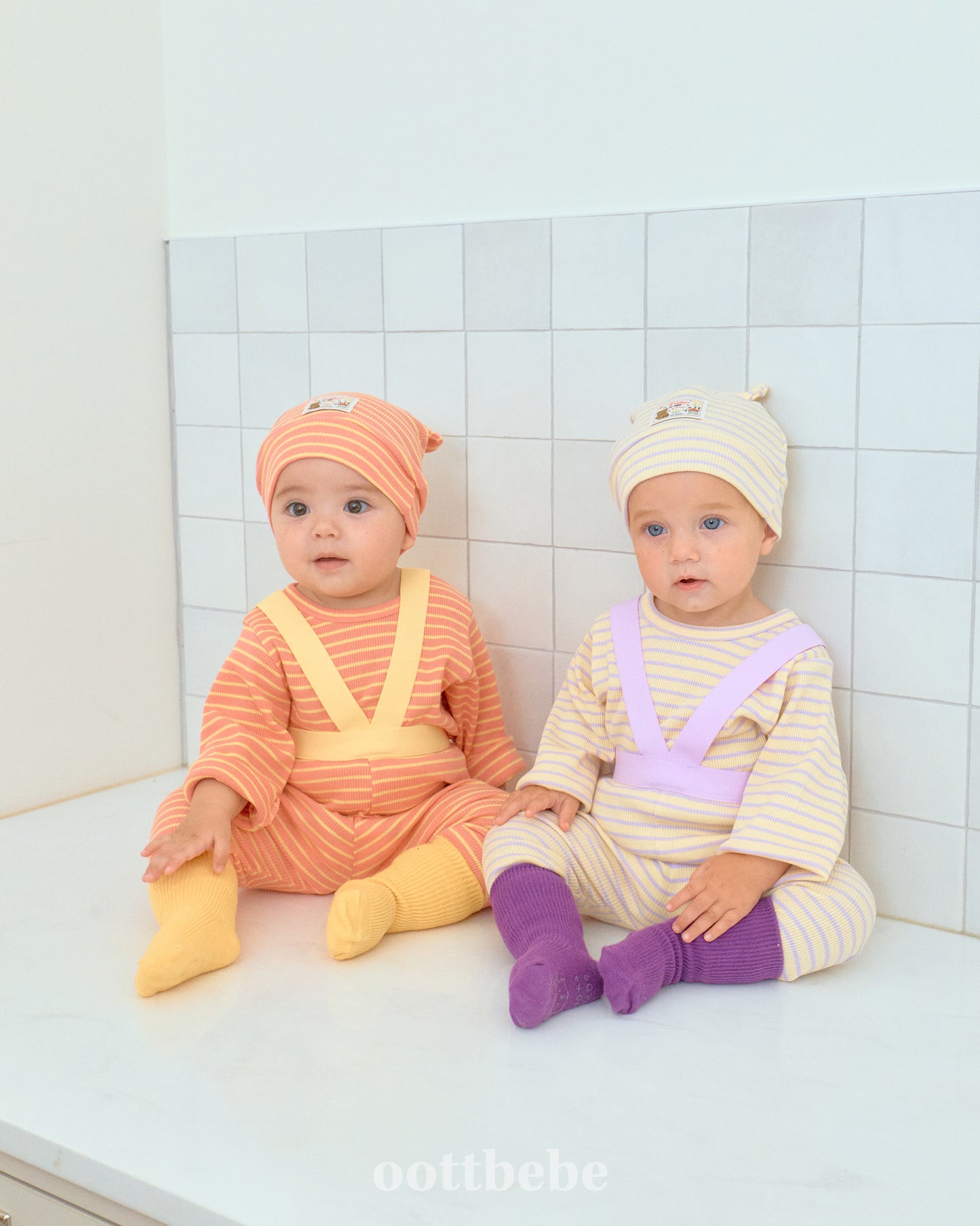 Baby Macaron Overall Set