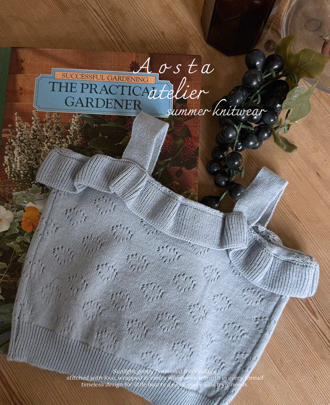 Spring Knit Ruffle Blouse