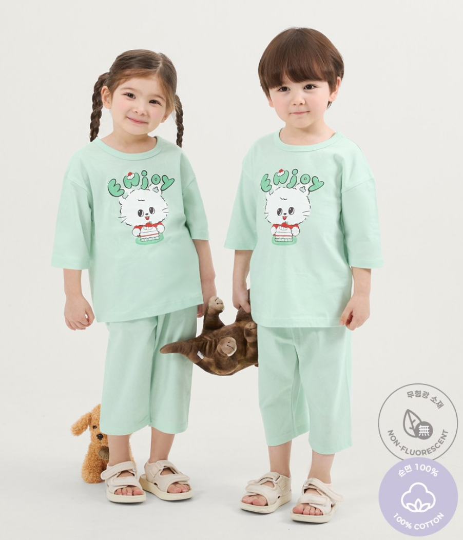 Joy Cat Pajamas(7/10 Cotton)