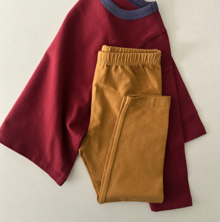 Supima Color Block Loungewear Set