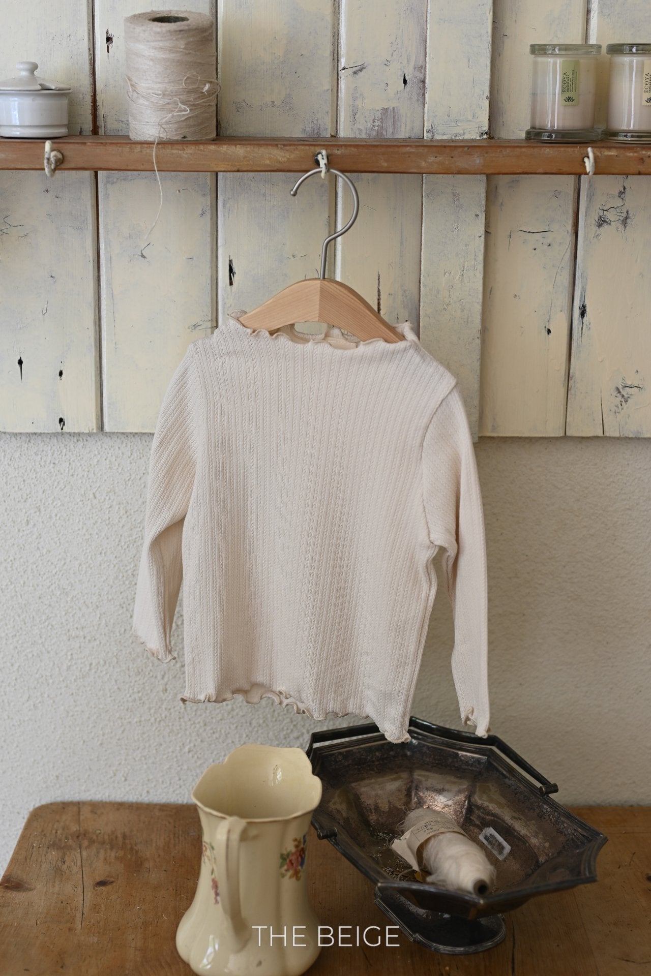Ribbed Mock Neck T-Shirt