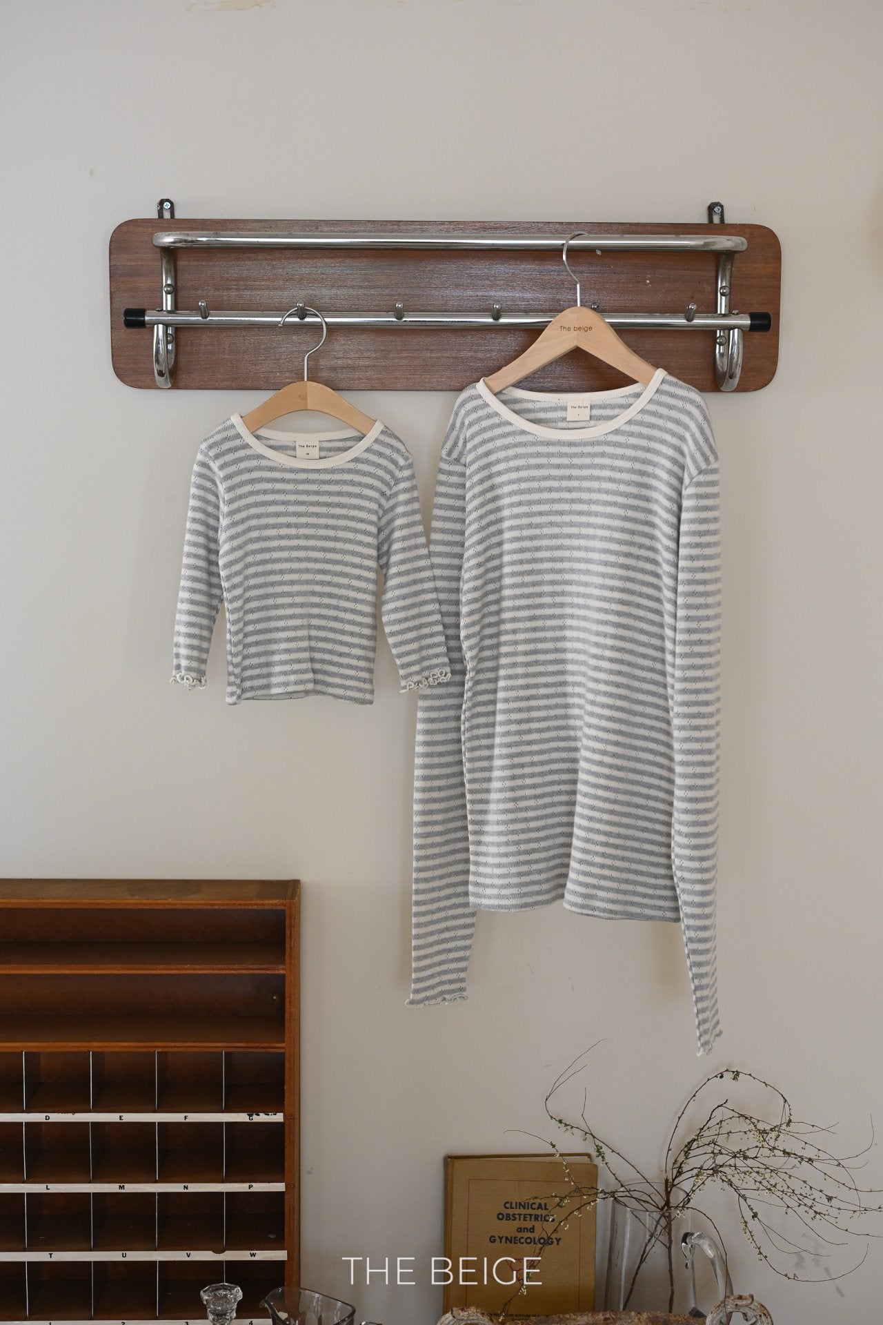 Adult Pointelle Striped Tee(Mommy & Me)