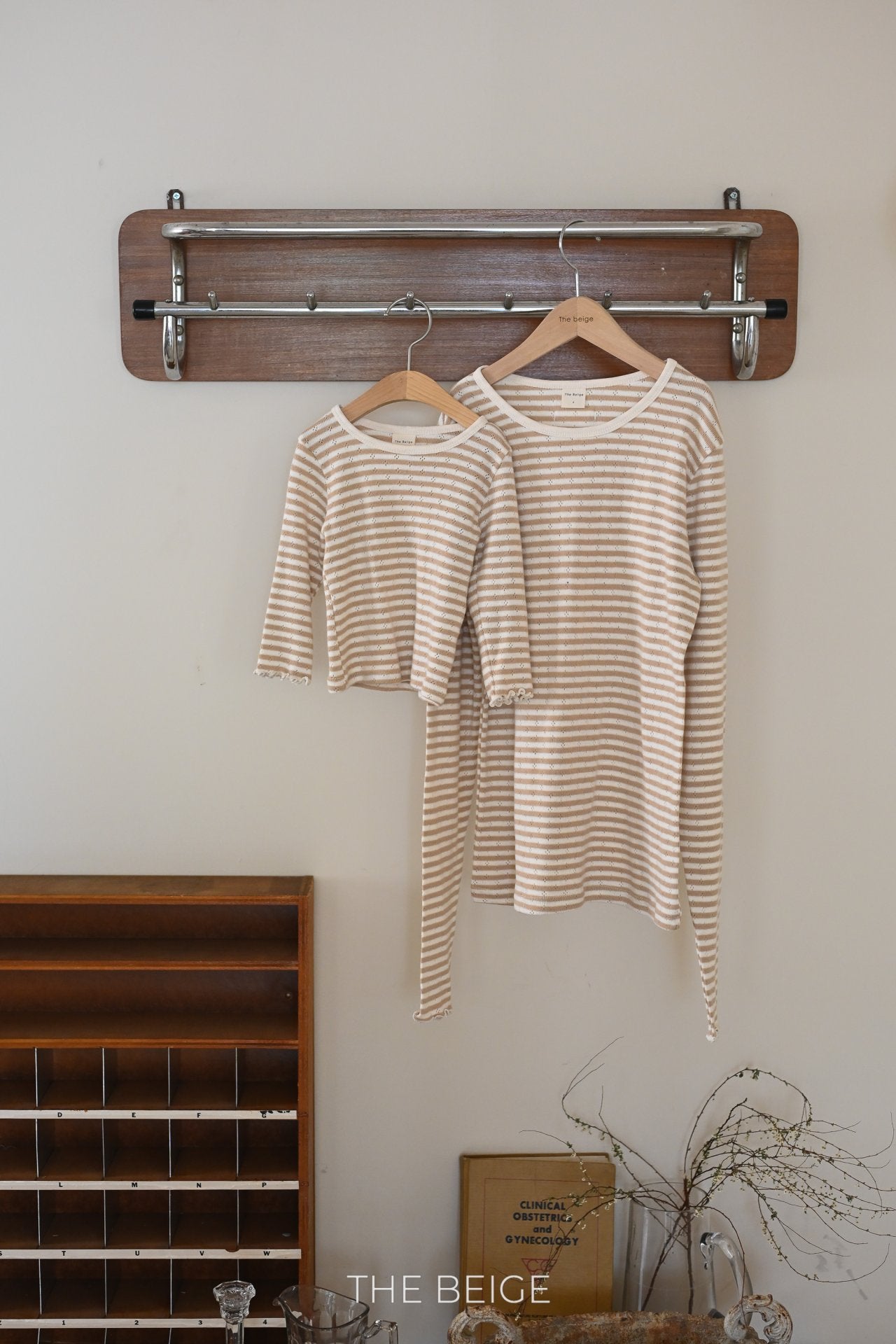 Adult Pointelle Striped Tee(Mommy & Me)