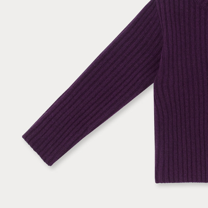 Cashmere Ribbed Cardigan