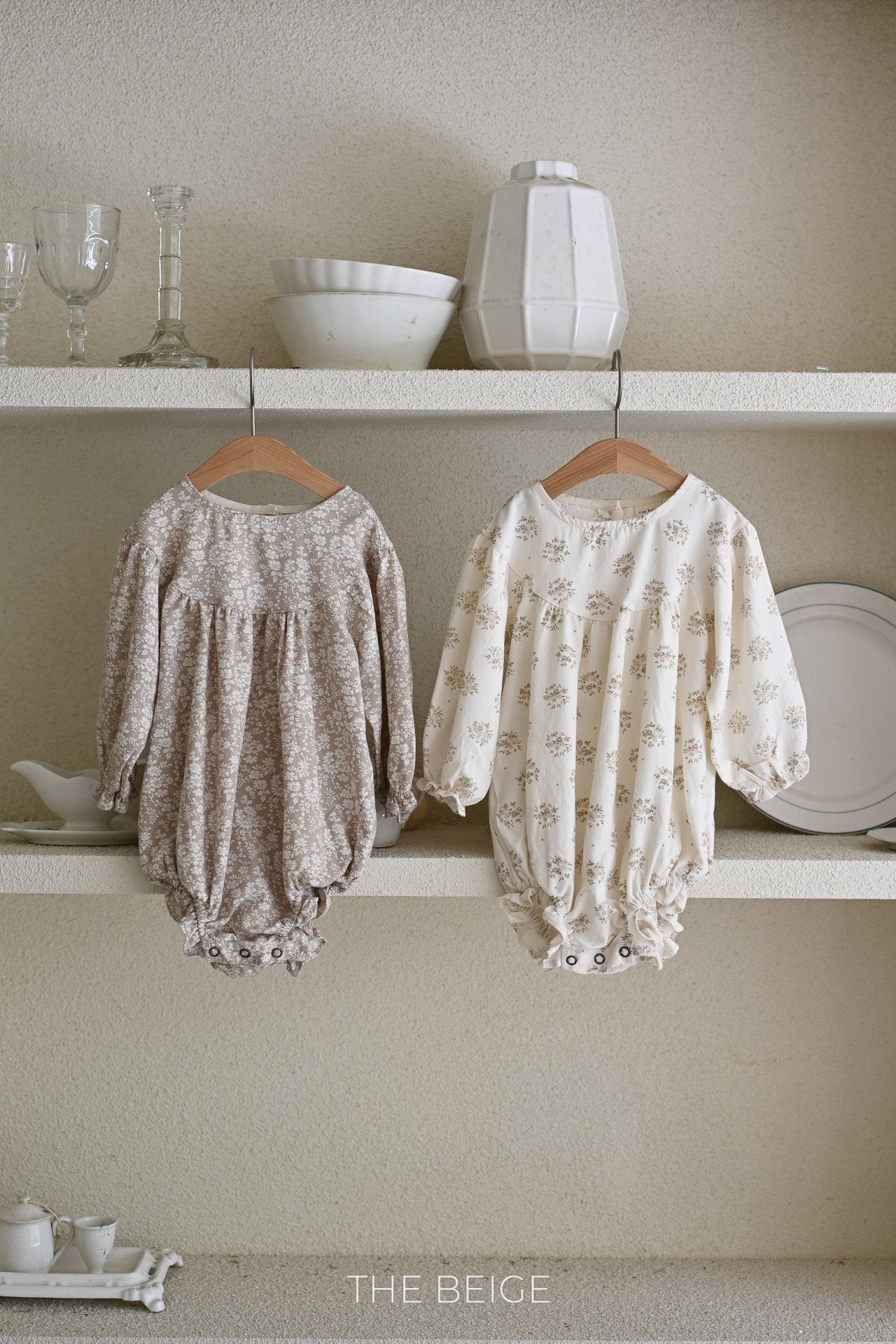 Shirring Print Romper