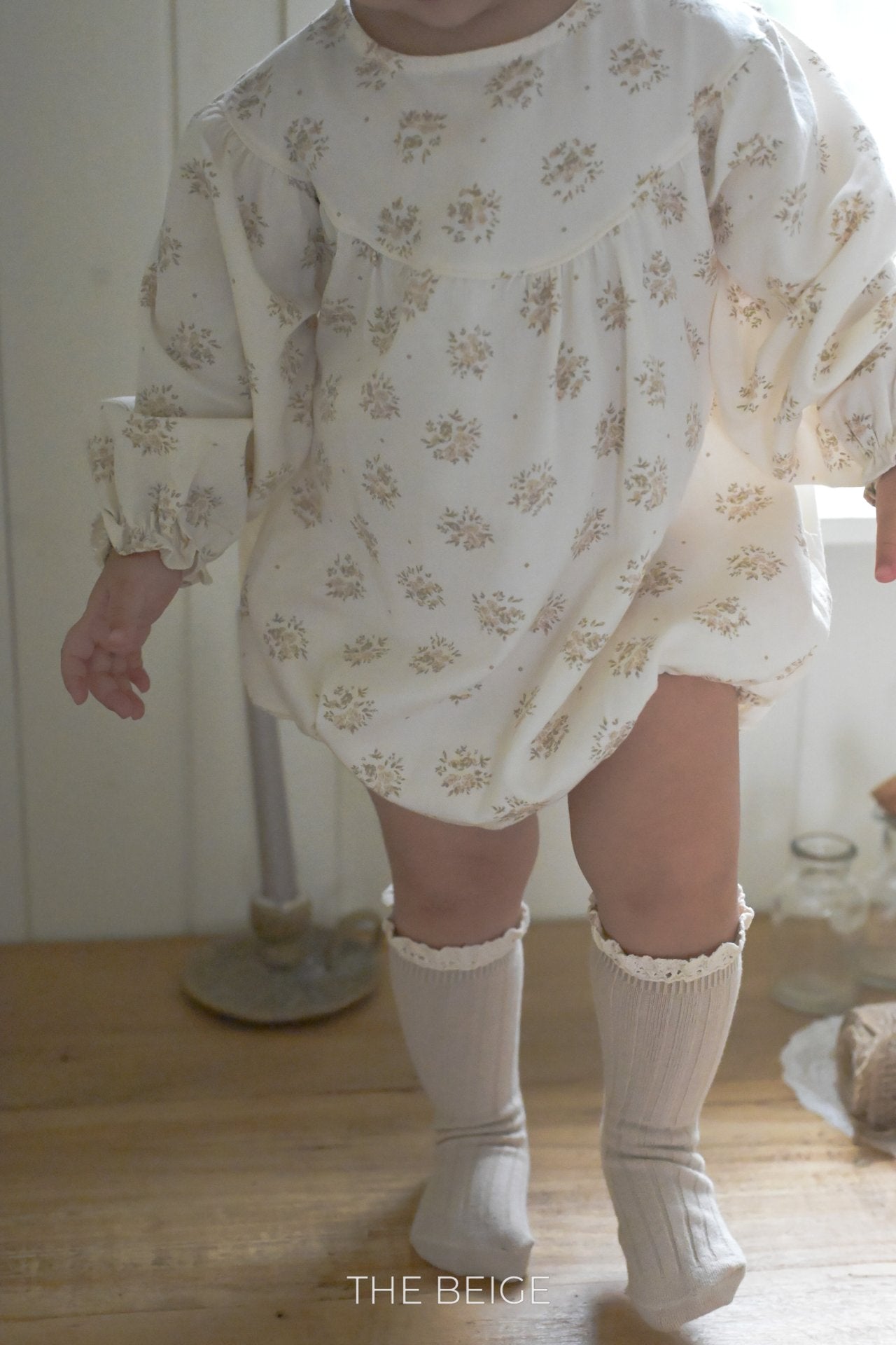 Shirring Print Romper