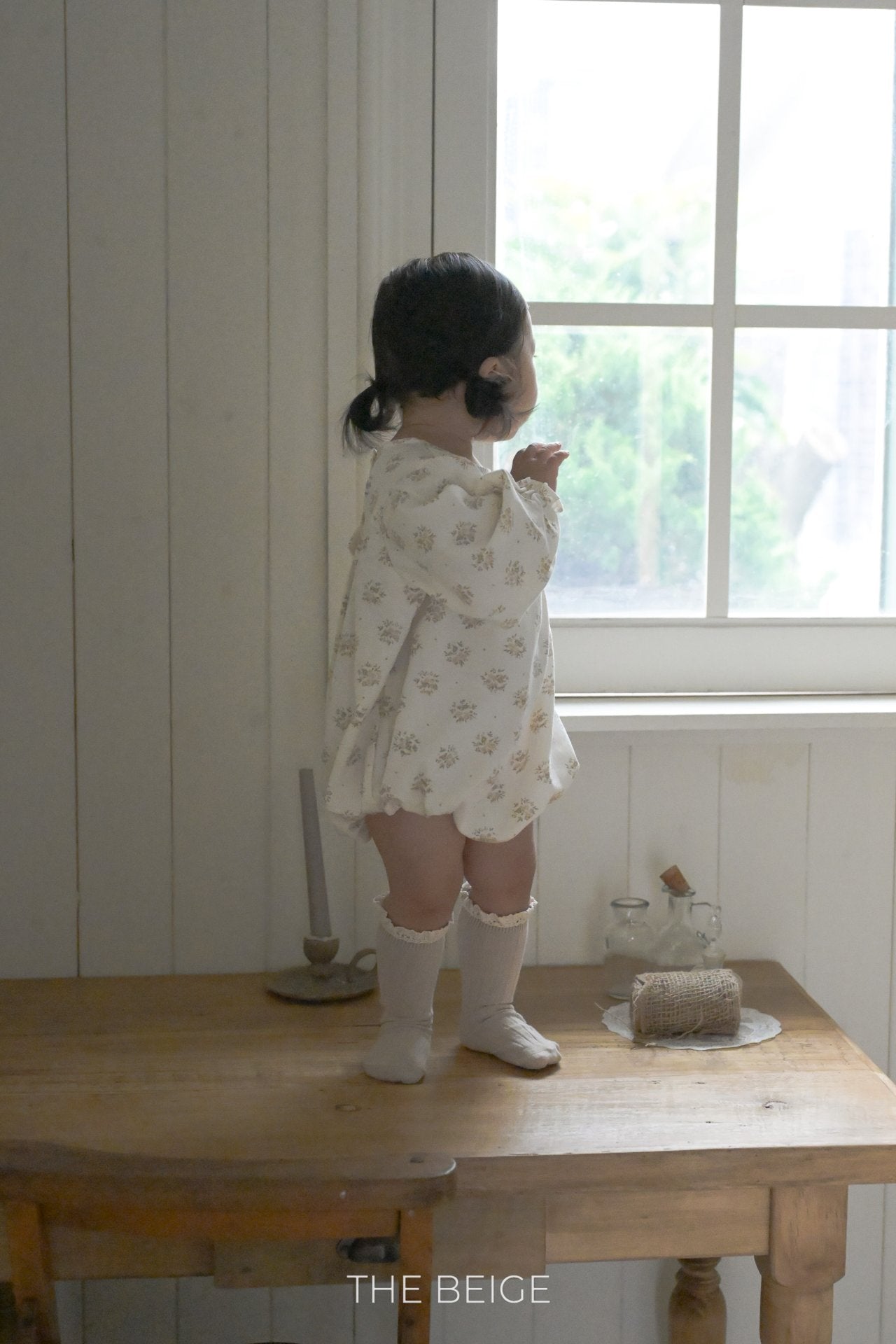 Shirring Print Romper