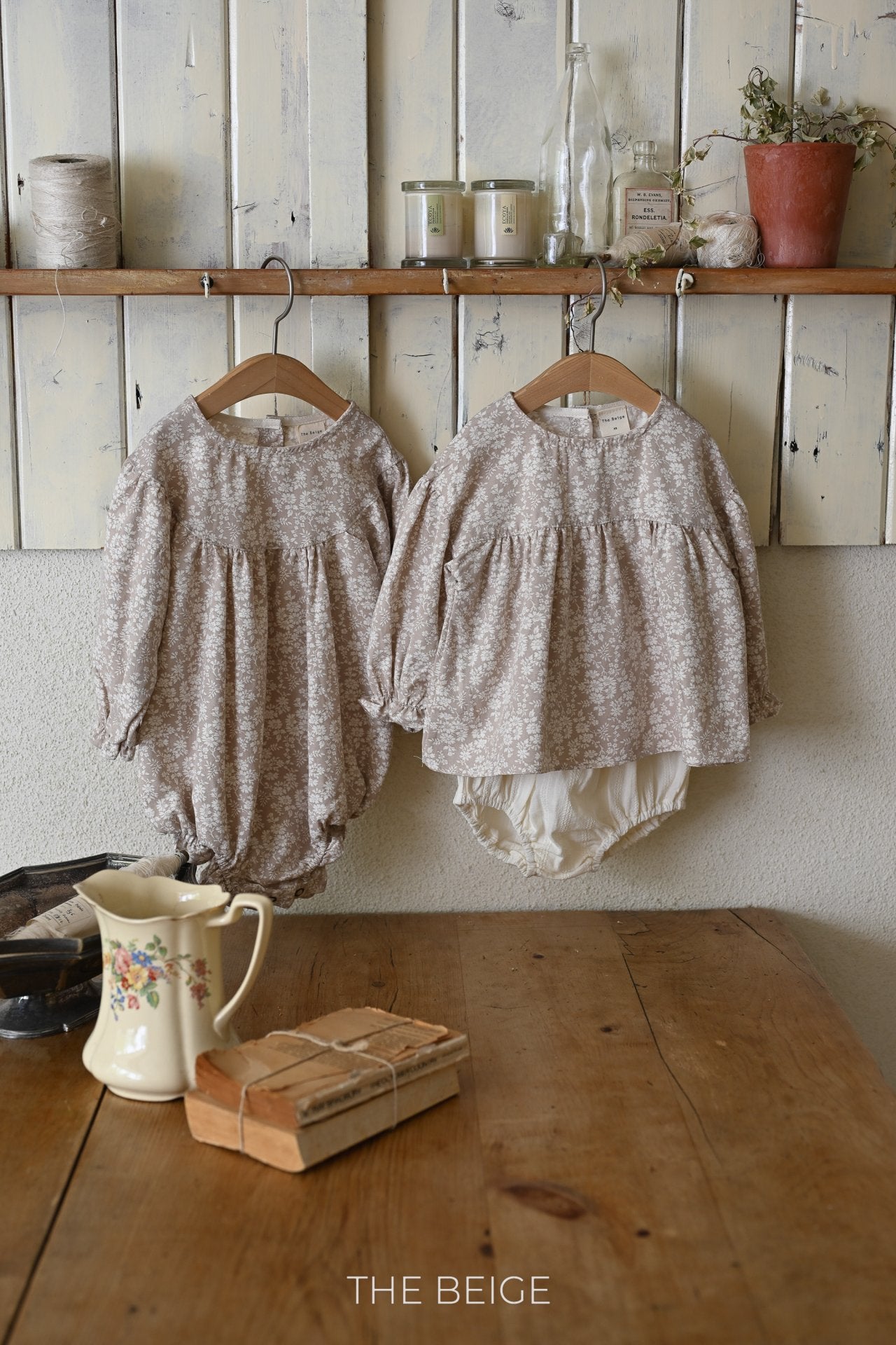 Shirring Print Romper