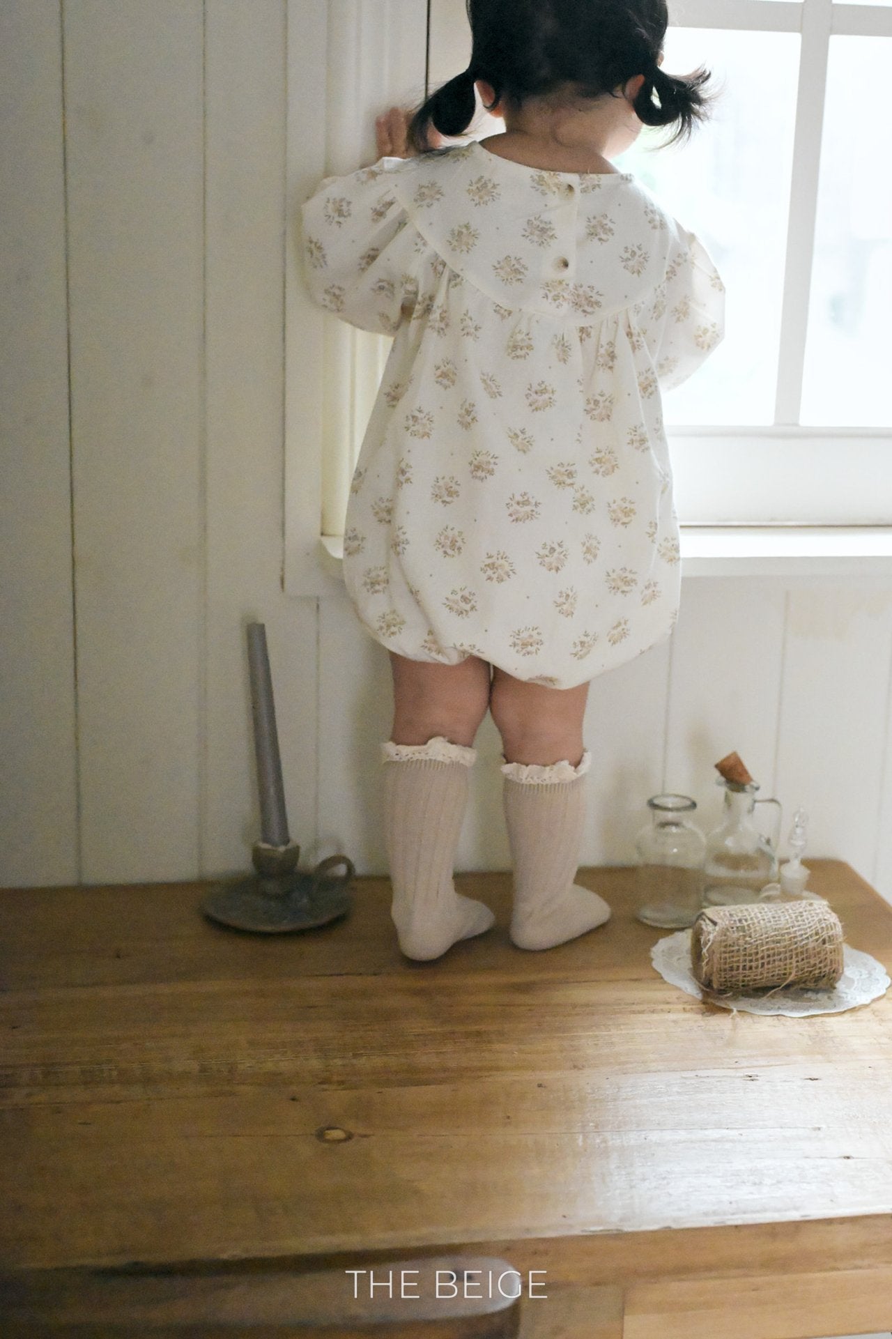 Shirring Print Romper