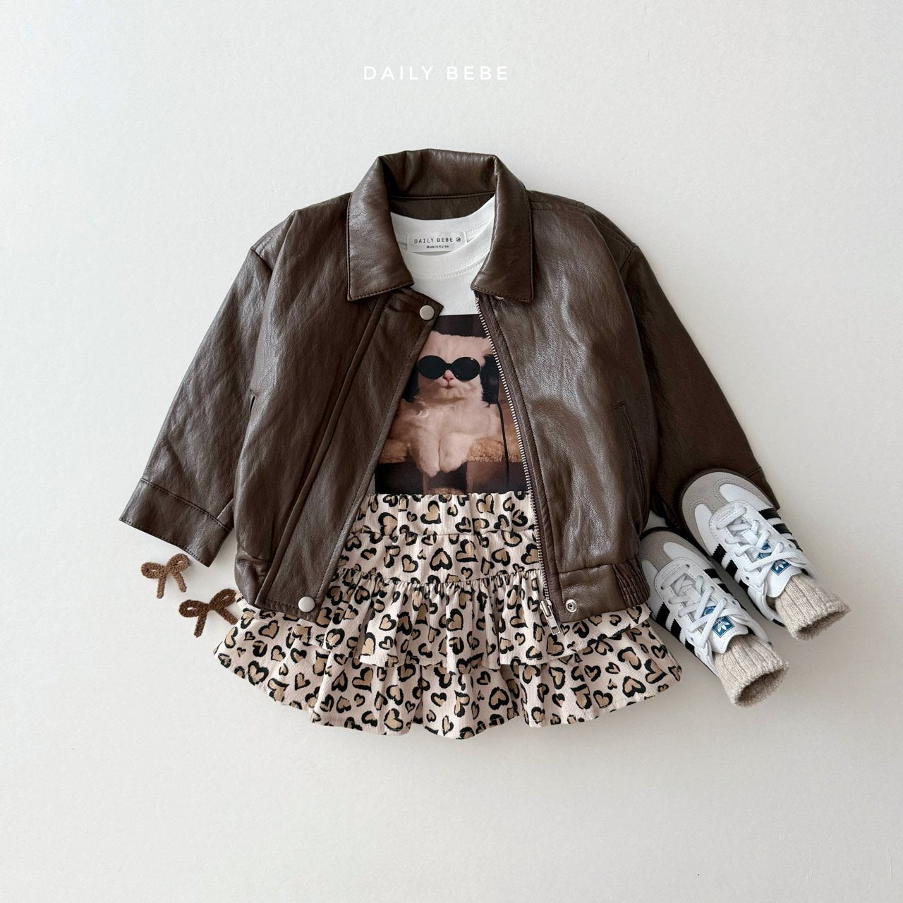 Faux Leather Bomber Jacket