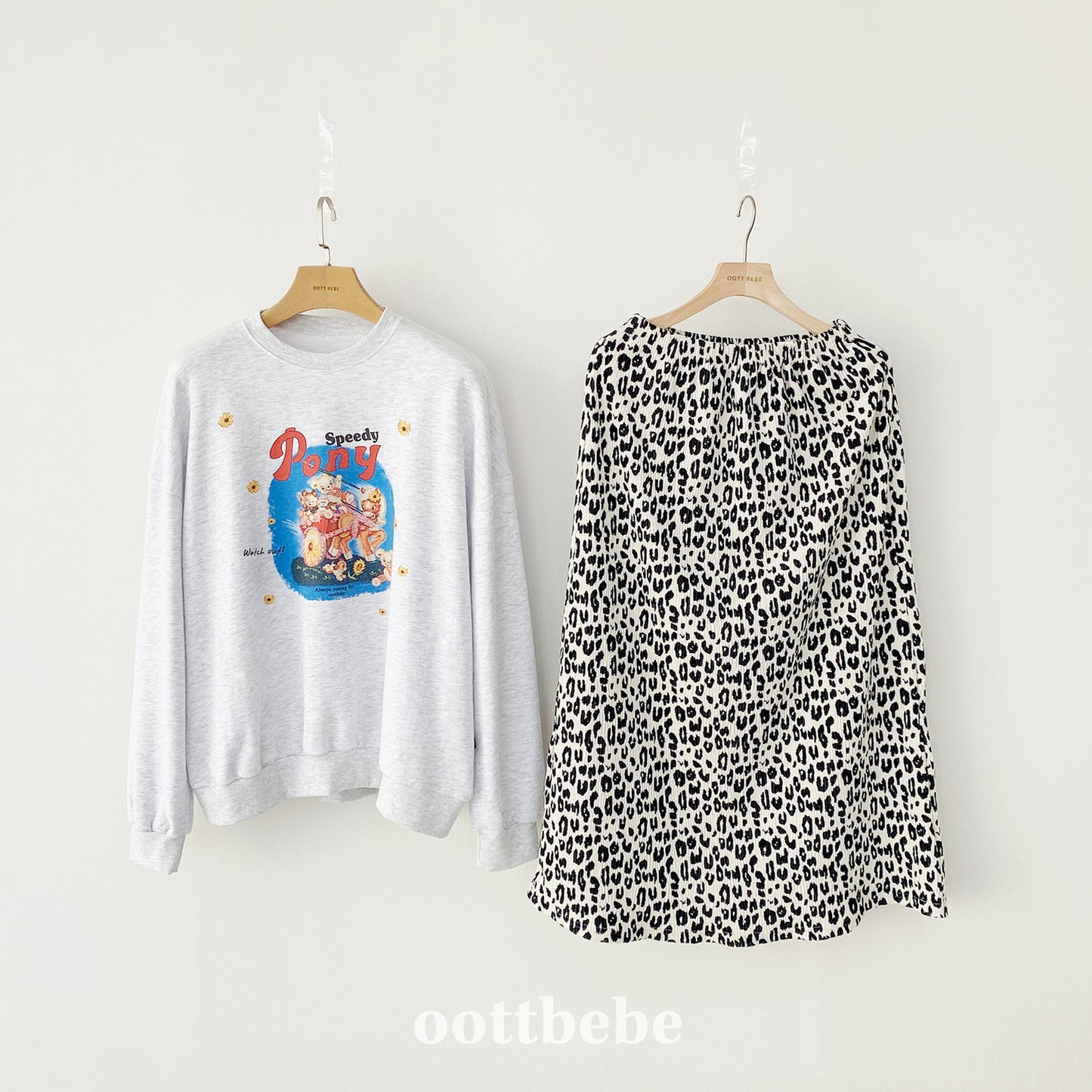 Mom Leopard Pleated Skirt (mommy & Me Matching Outfit)