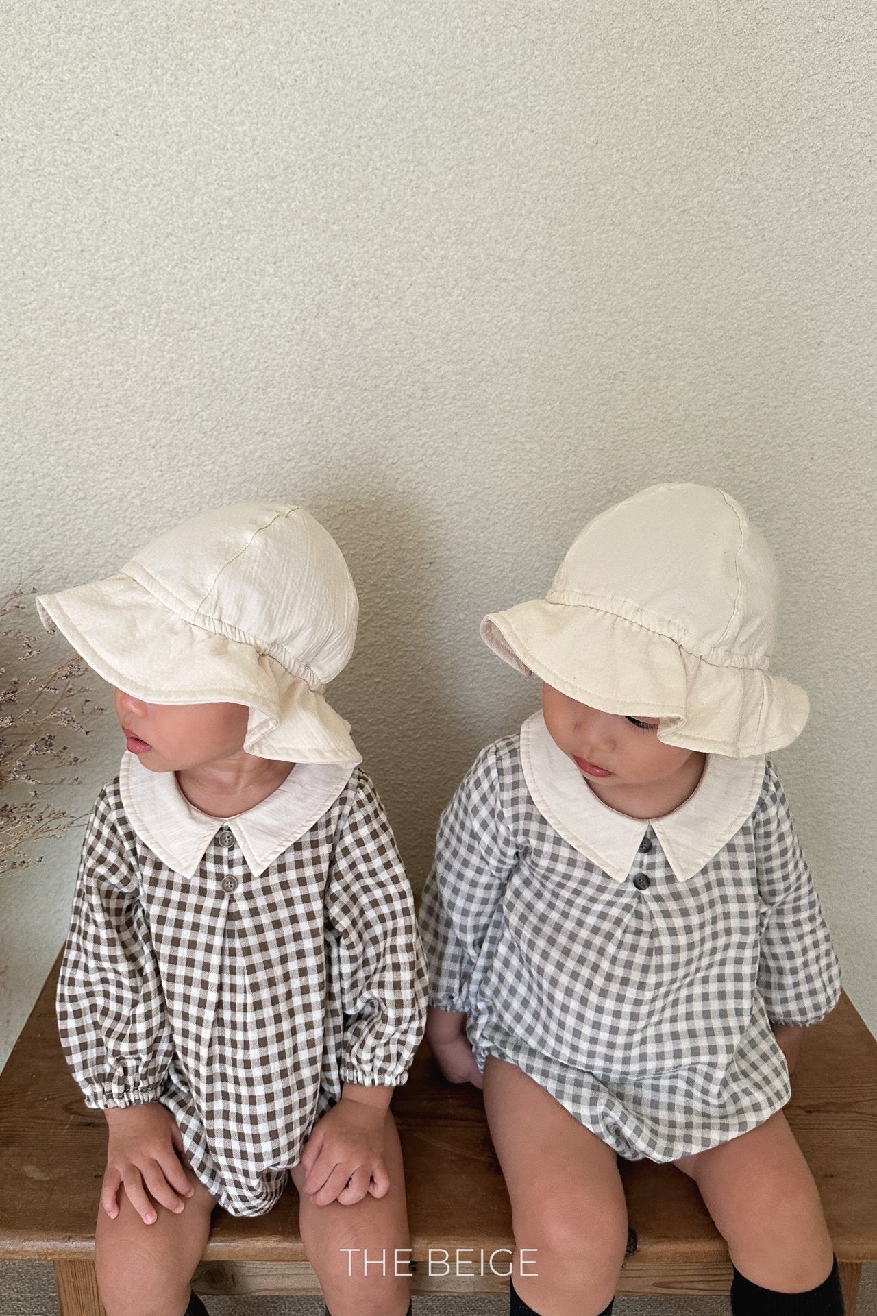Petite Collar Gingham Romper