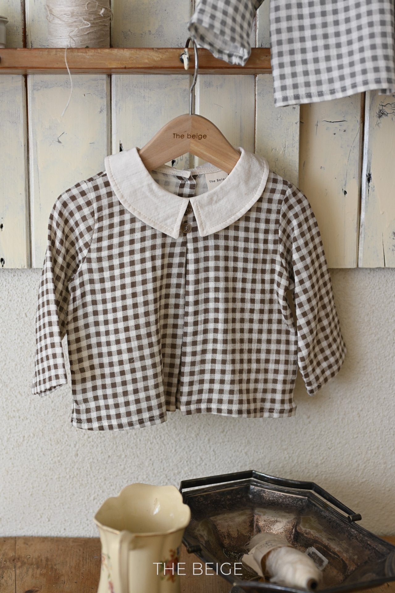 Petit Collar Gingham Shirt
