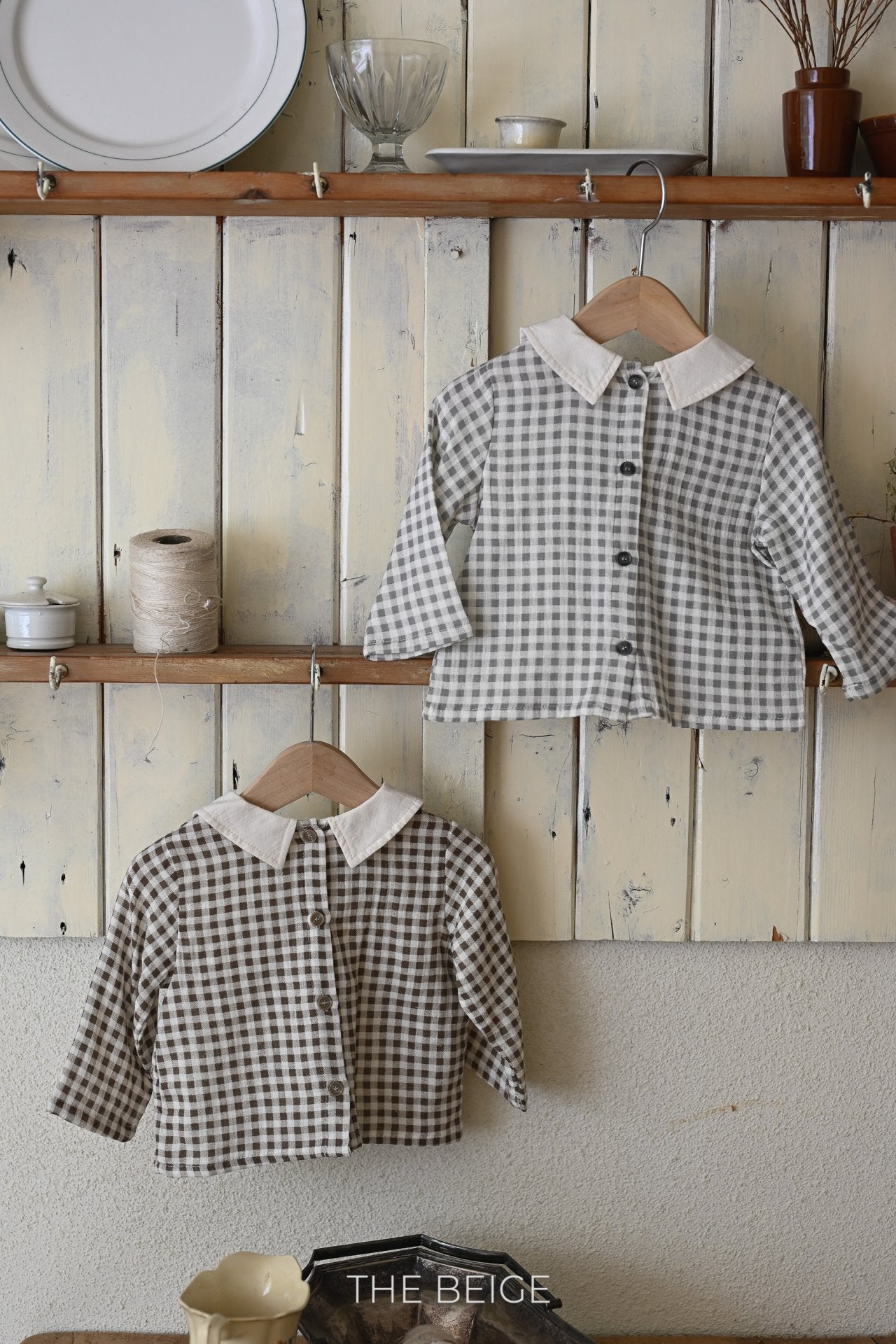 Petit Collar Gingham Shirt