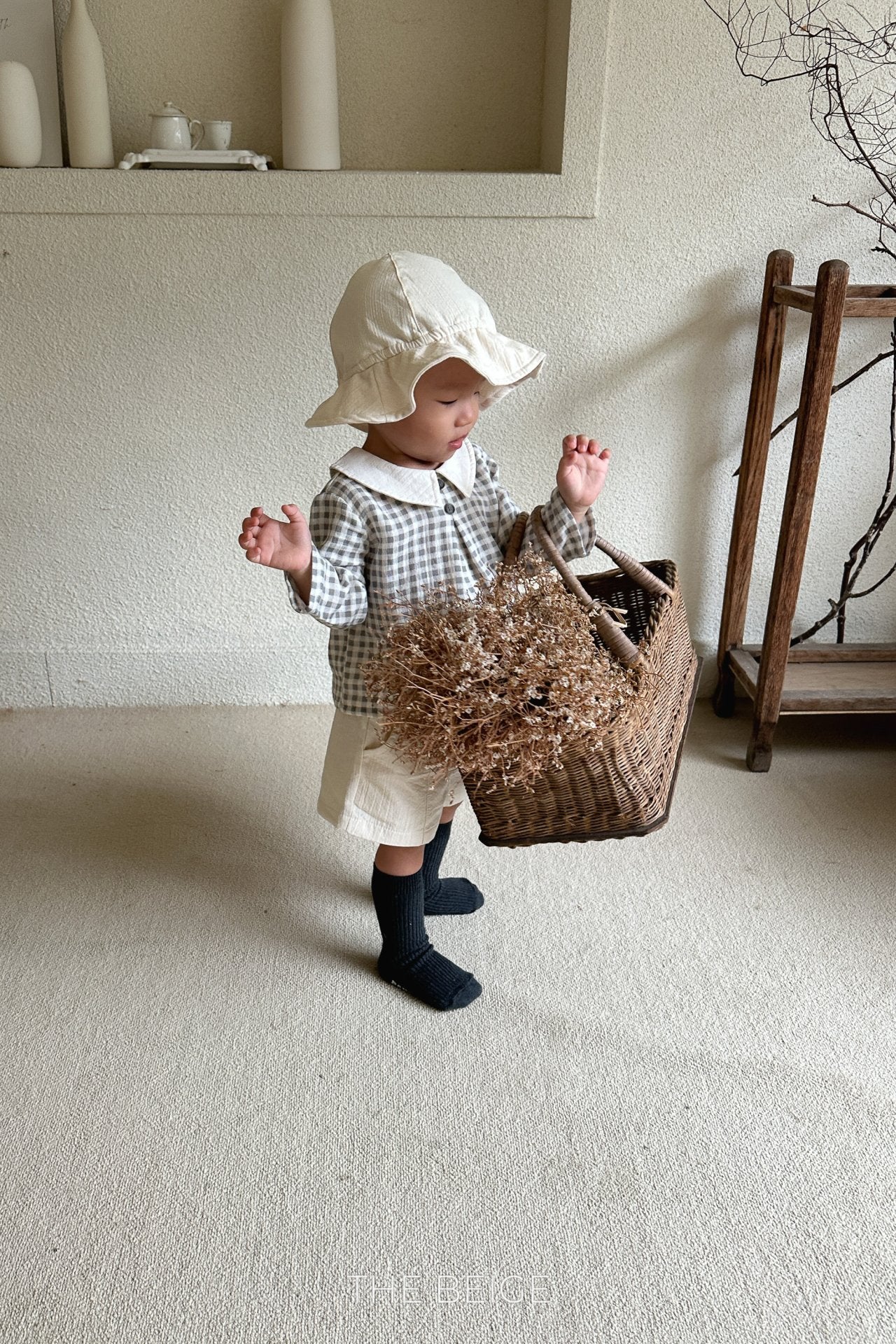 Petit Collar Gingham Shirt