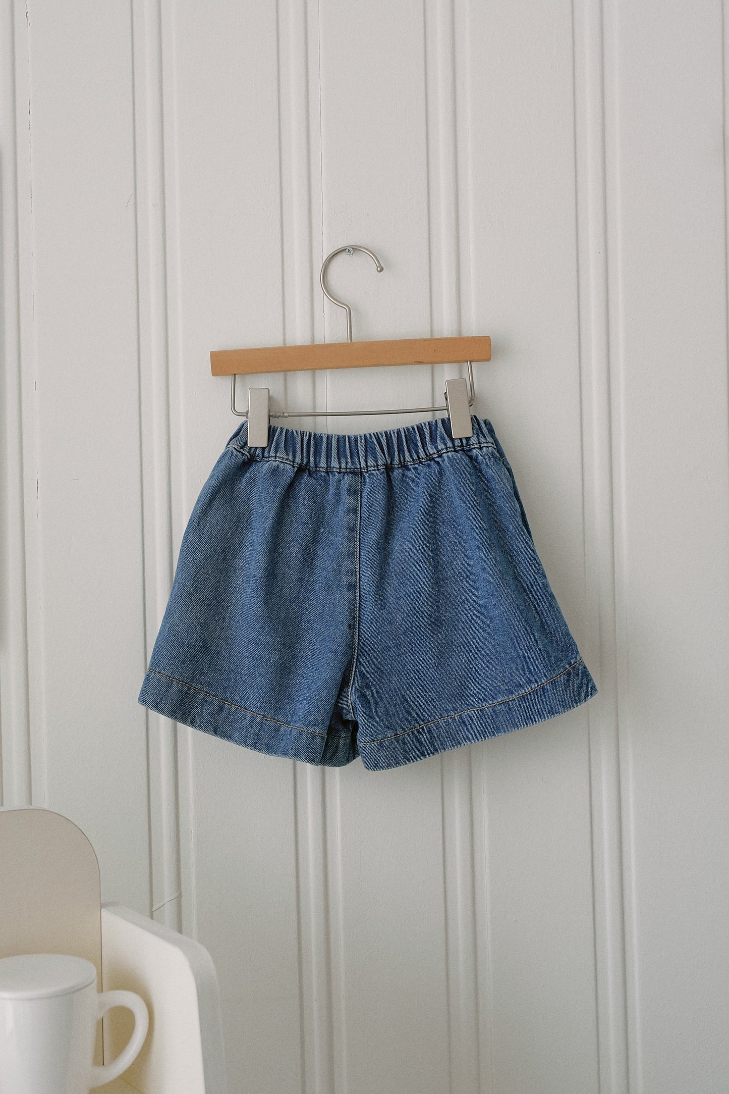Wrap Denim Skirt Pants