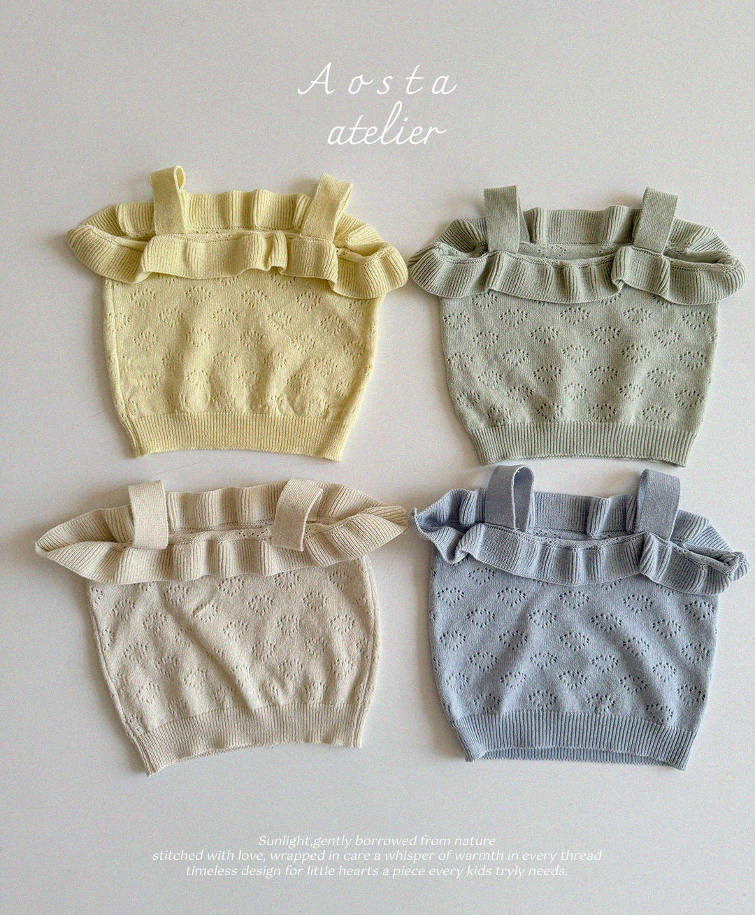 Spring Knit Ruffle Blouse