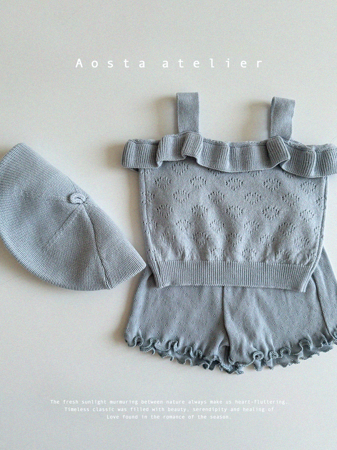 Spring Knit Ruffle Blouse
