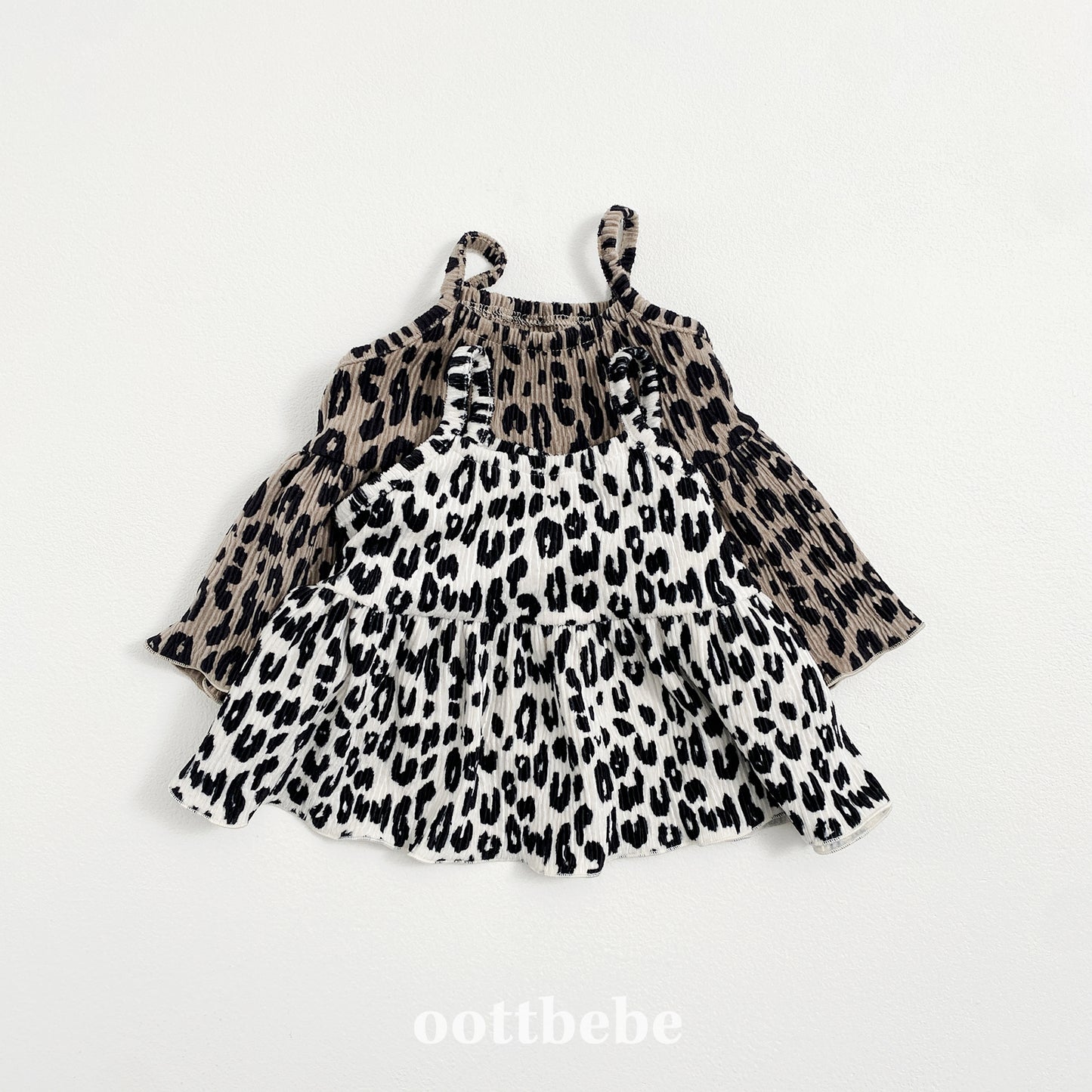 Baby Leopard Pleated Bloomer Set (Sibling Matching Outfit)