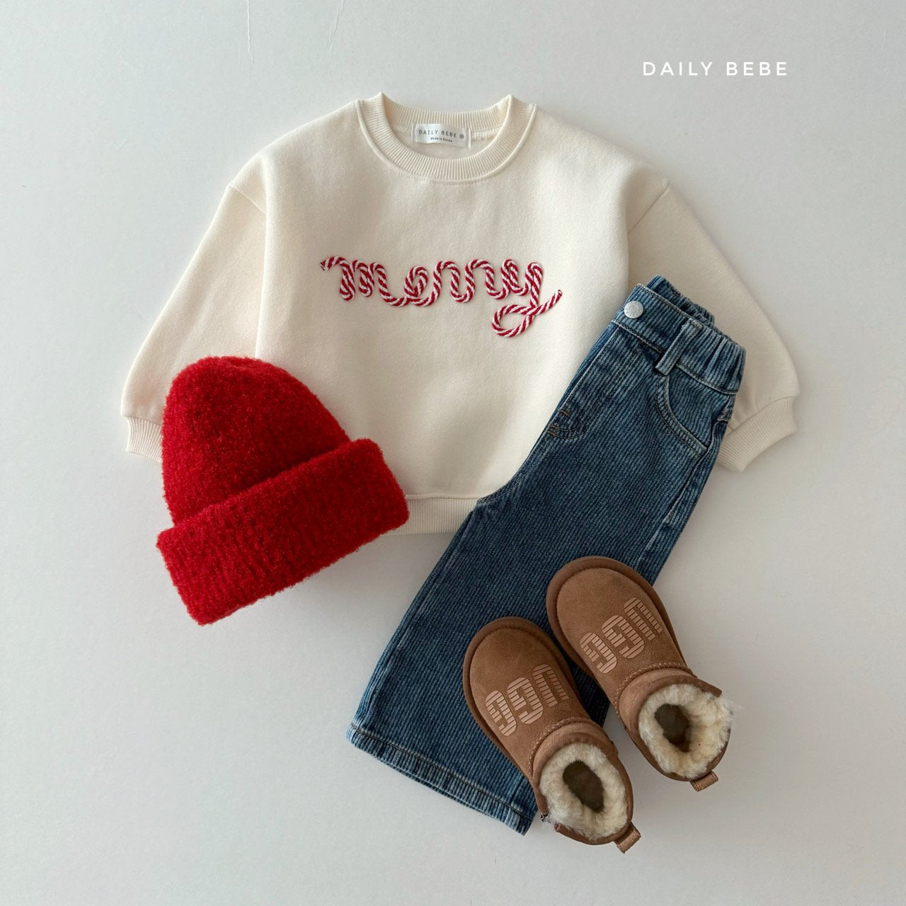 Embroidery Merry Sweatshirt